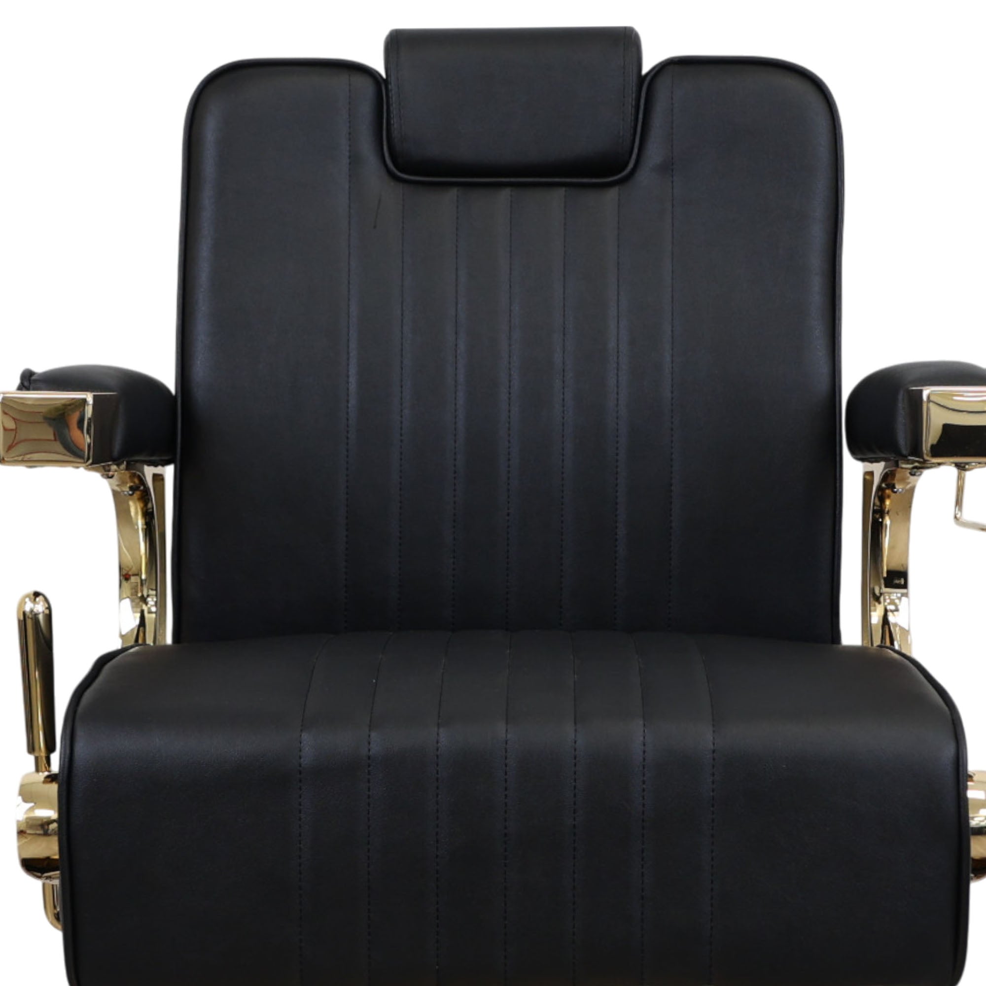 Barber Chair - Retro Black & Gold Accents