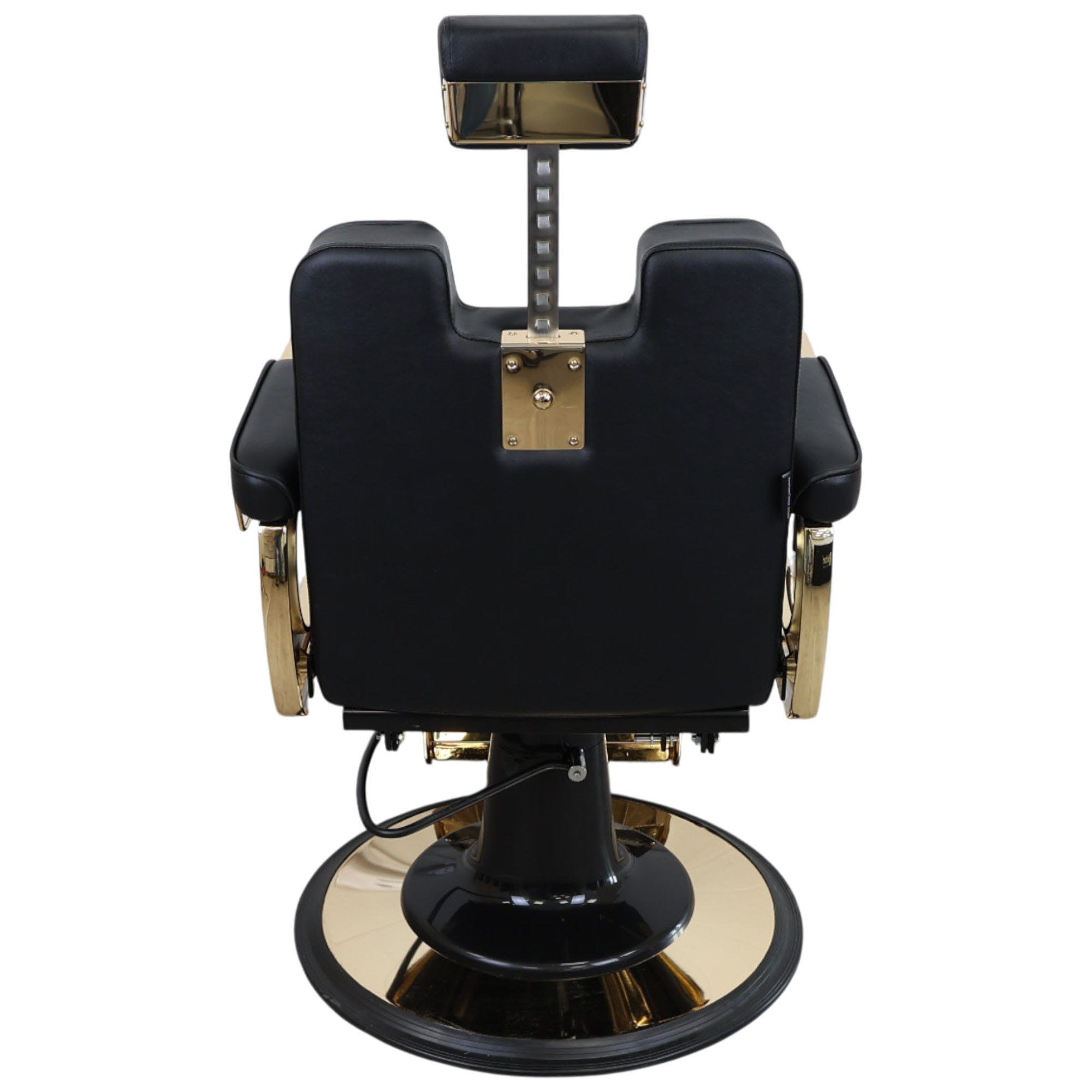 Barber Chair - Retro Black & Gold Accents