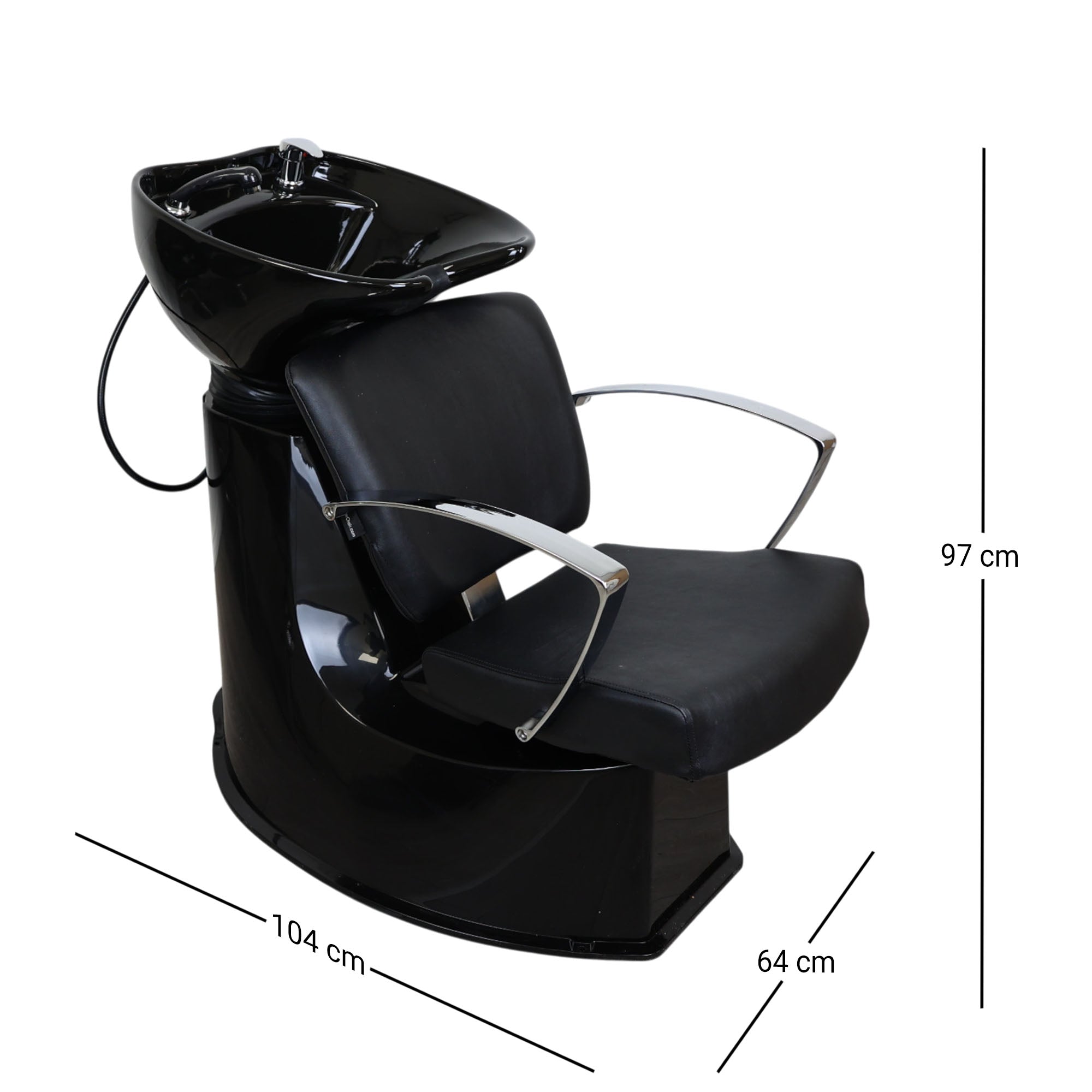 Backwash Chair - Premium Contour Basin Adjustable Chair Black