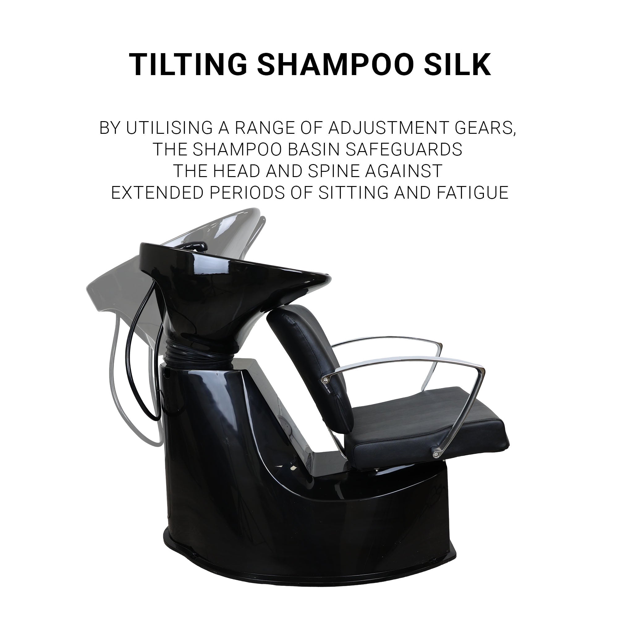 Backwash Chair - Premium Contour Basin Adjustable Chair Black