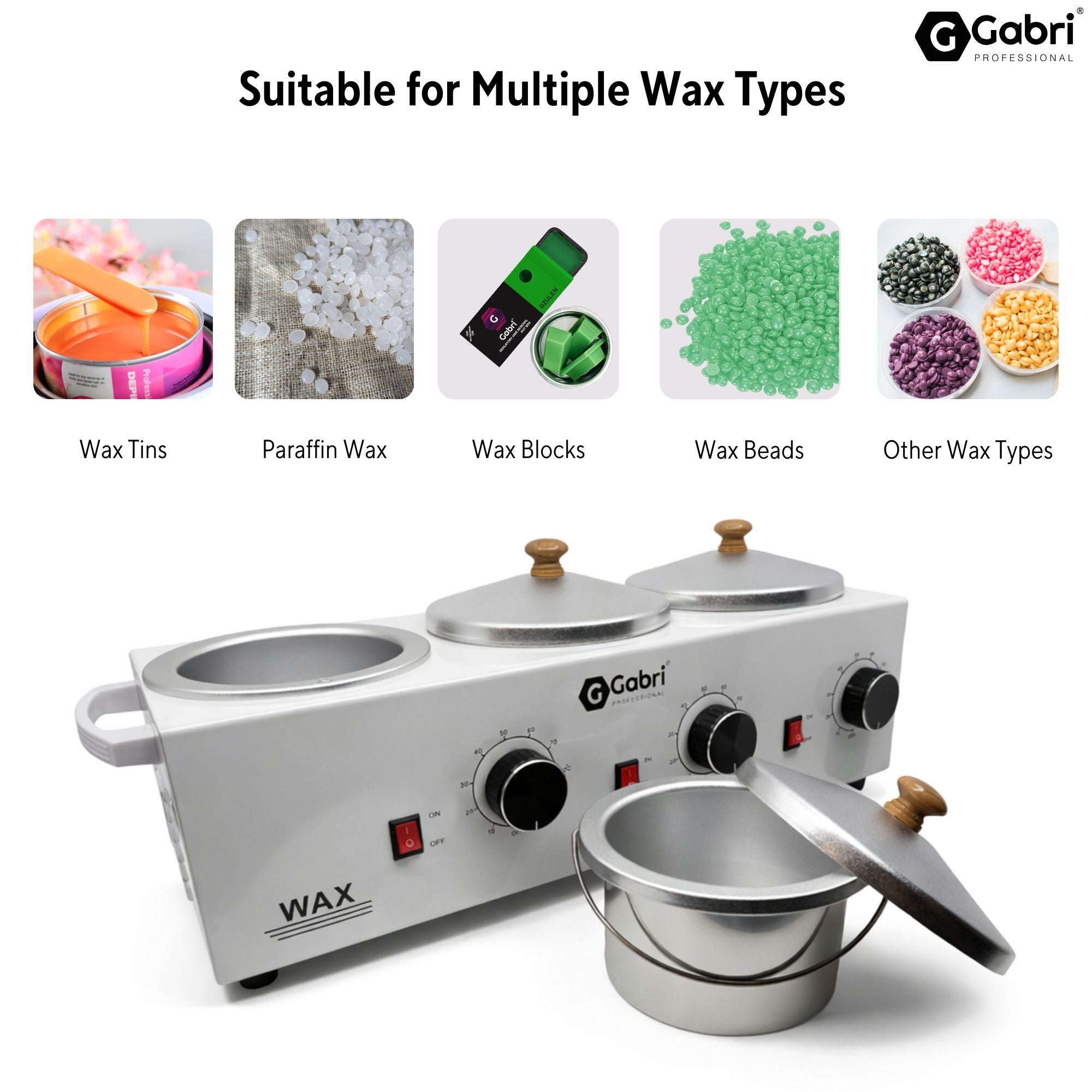 Gabri - 3 Pot Wax Heater Warmer White