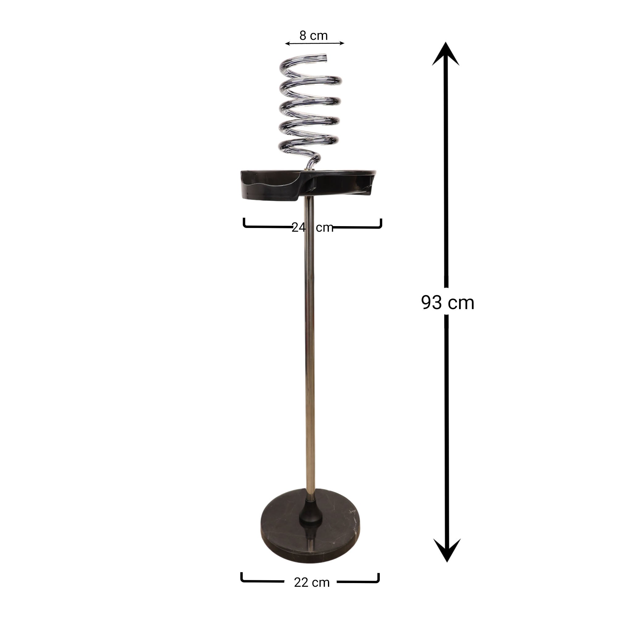 Eson - Hair Dryer Stand Acrylic Spiral Holder With Tray