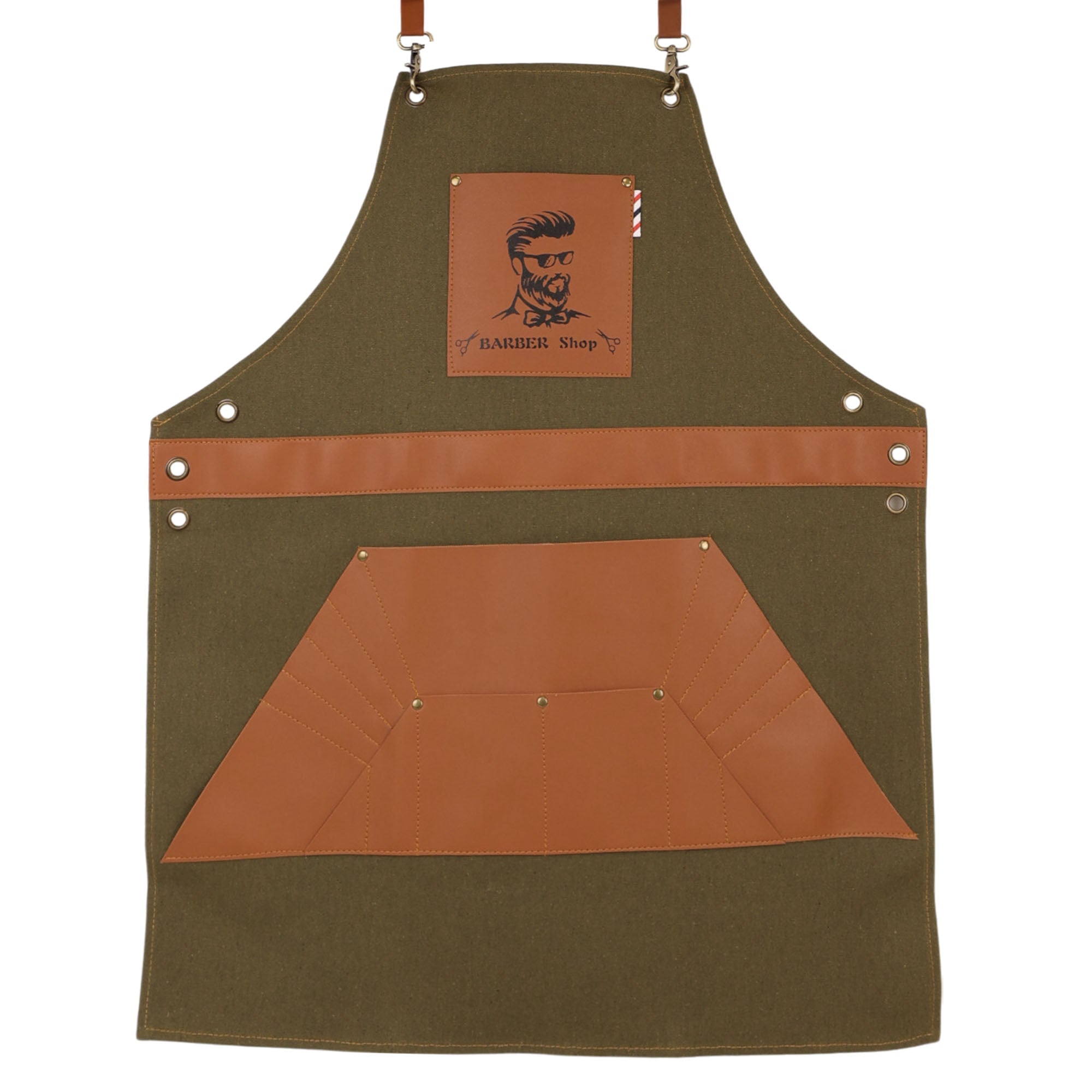 Eson - Hair Cutting Apron Canvas & Leather Collection