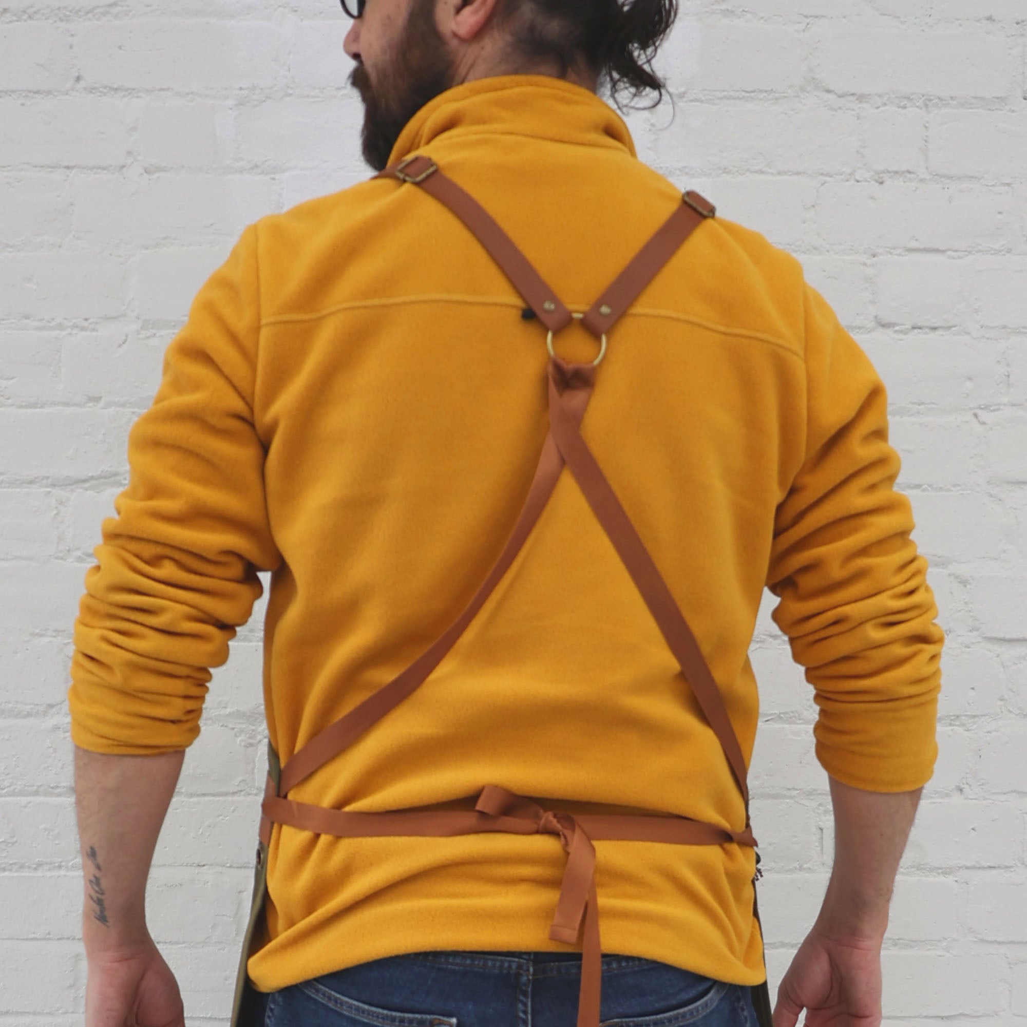 Eson - Hair Cutting Apron Canvas & Leather Collection