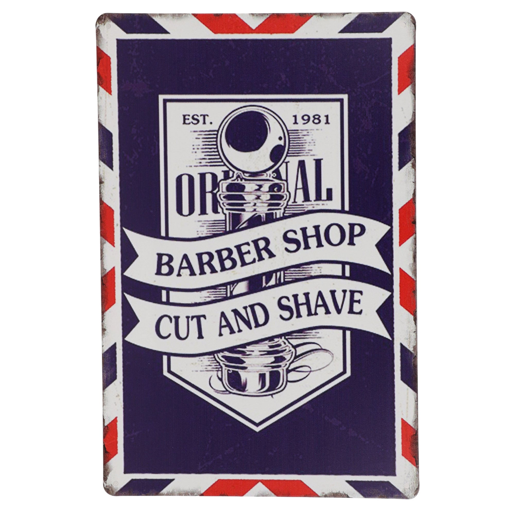 Eson - Barber Shop Metal Plaque Sign 20x30cm