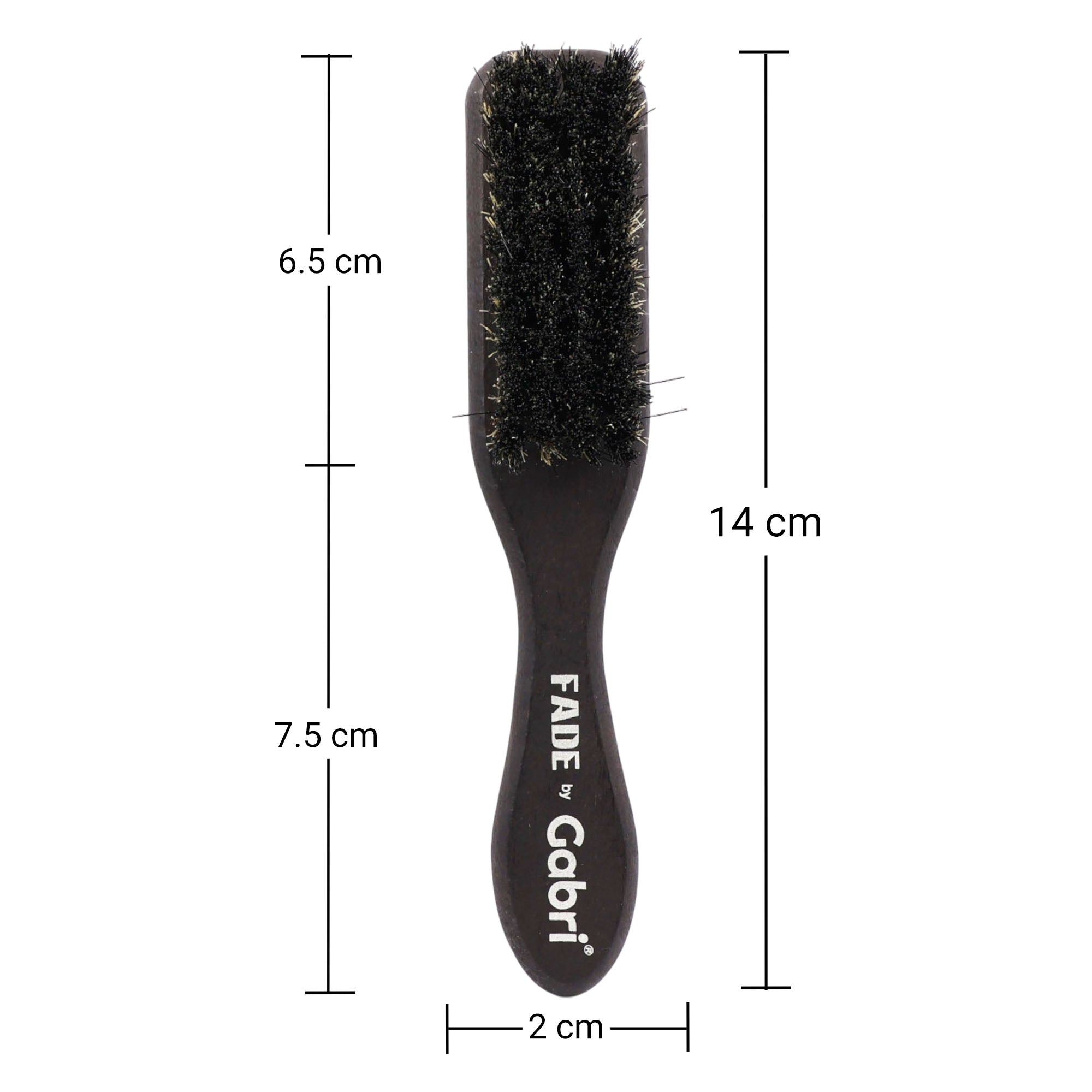 Gabri - Skin Fade Brush Silver Wooden Soft Fader