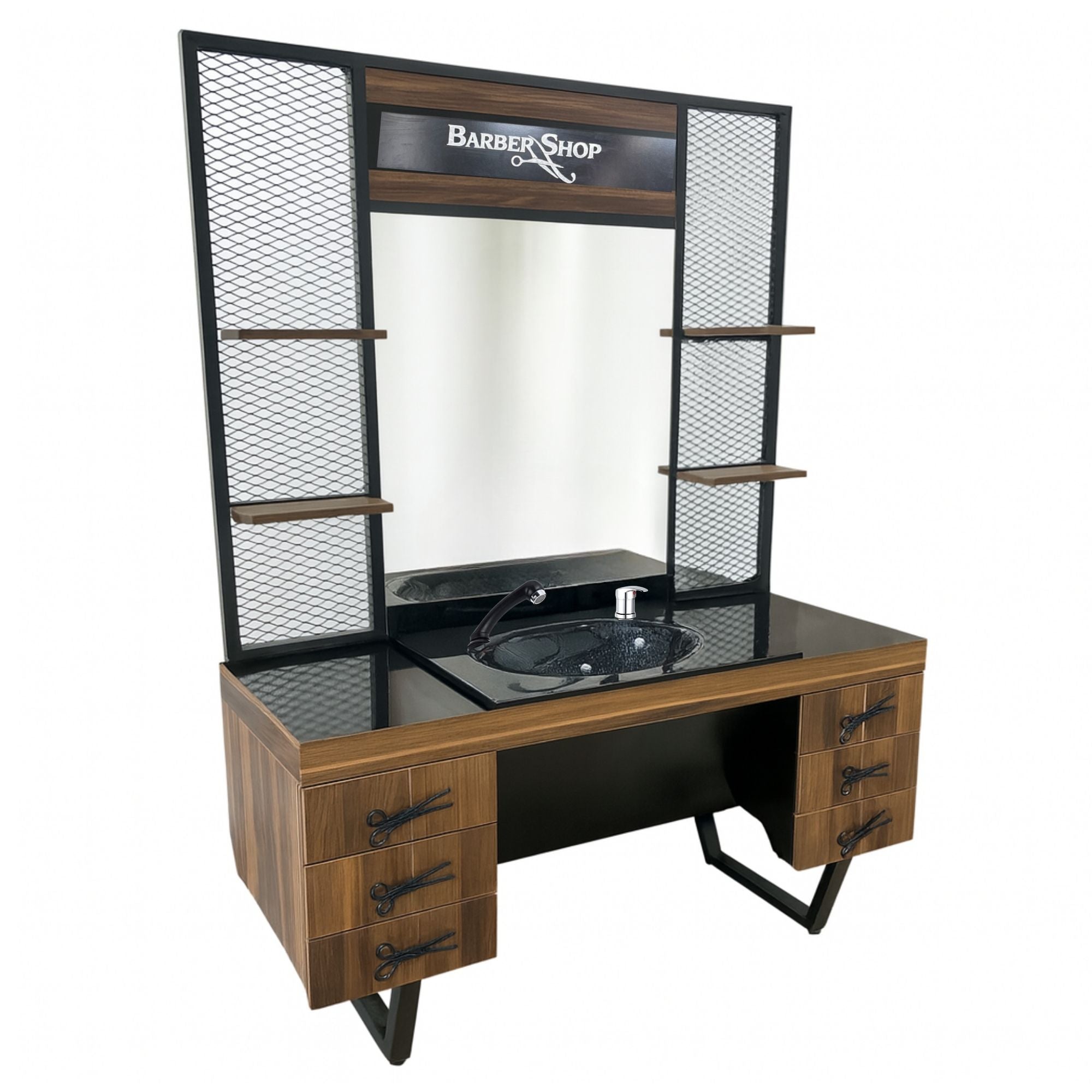 Barber Station Unit - Industrial Design & Integrated Sink