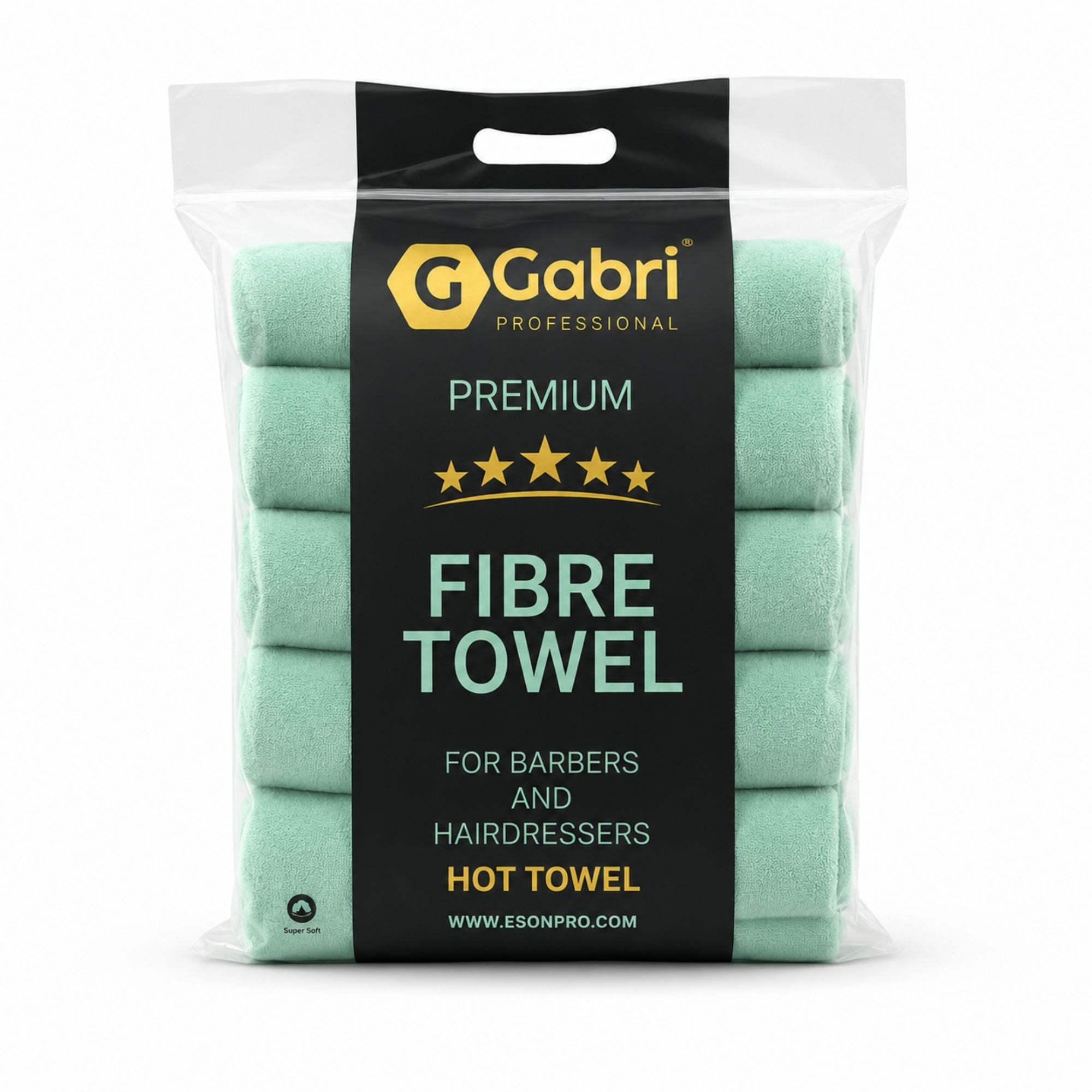 Gabri - Premium Salon Fibre Towel Mint Green (Pack of 6)