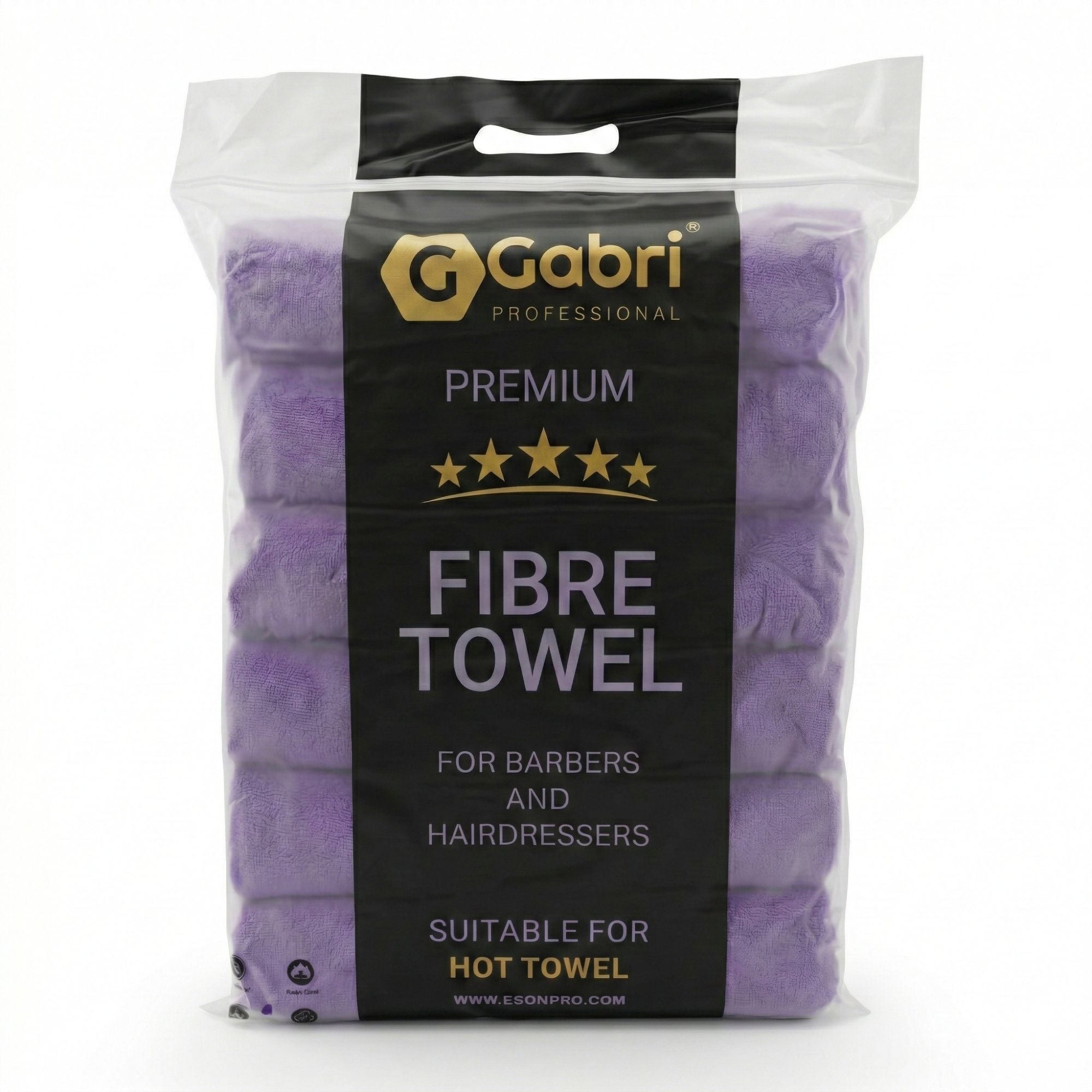 Gabri - Premium Salon Fibre Towel Royal Purple (Pack of 6)