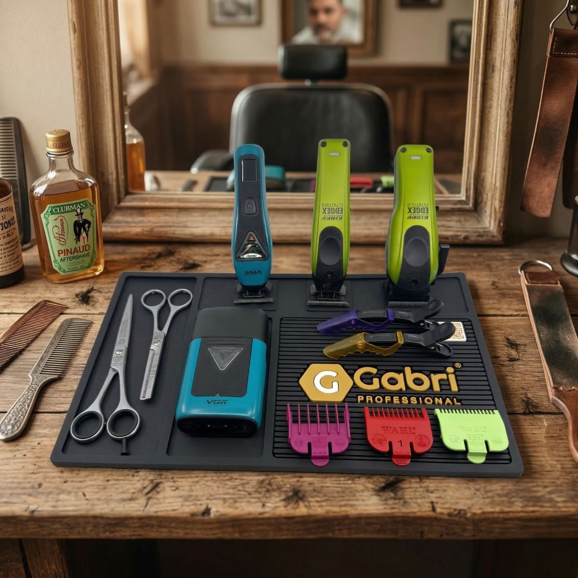 Gabri - Multifunctional Magnetic Barber Station Mat (23x36 cm)