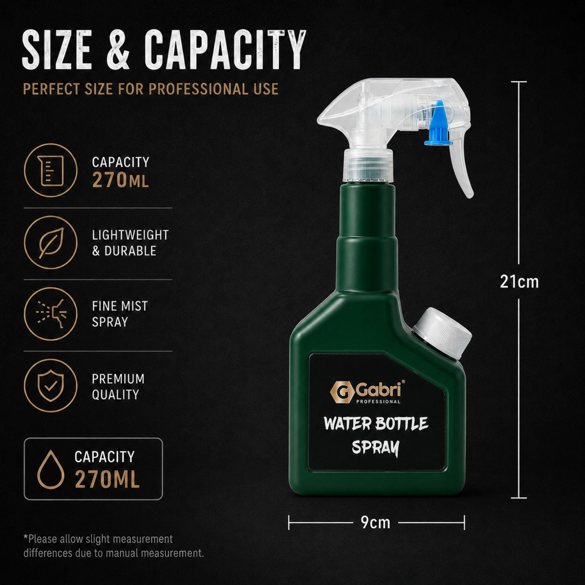 Gabri - Water Bottle Spray Green 270ml