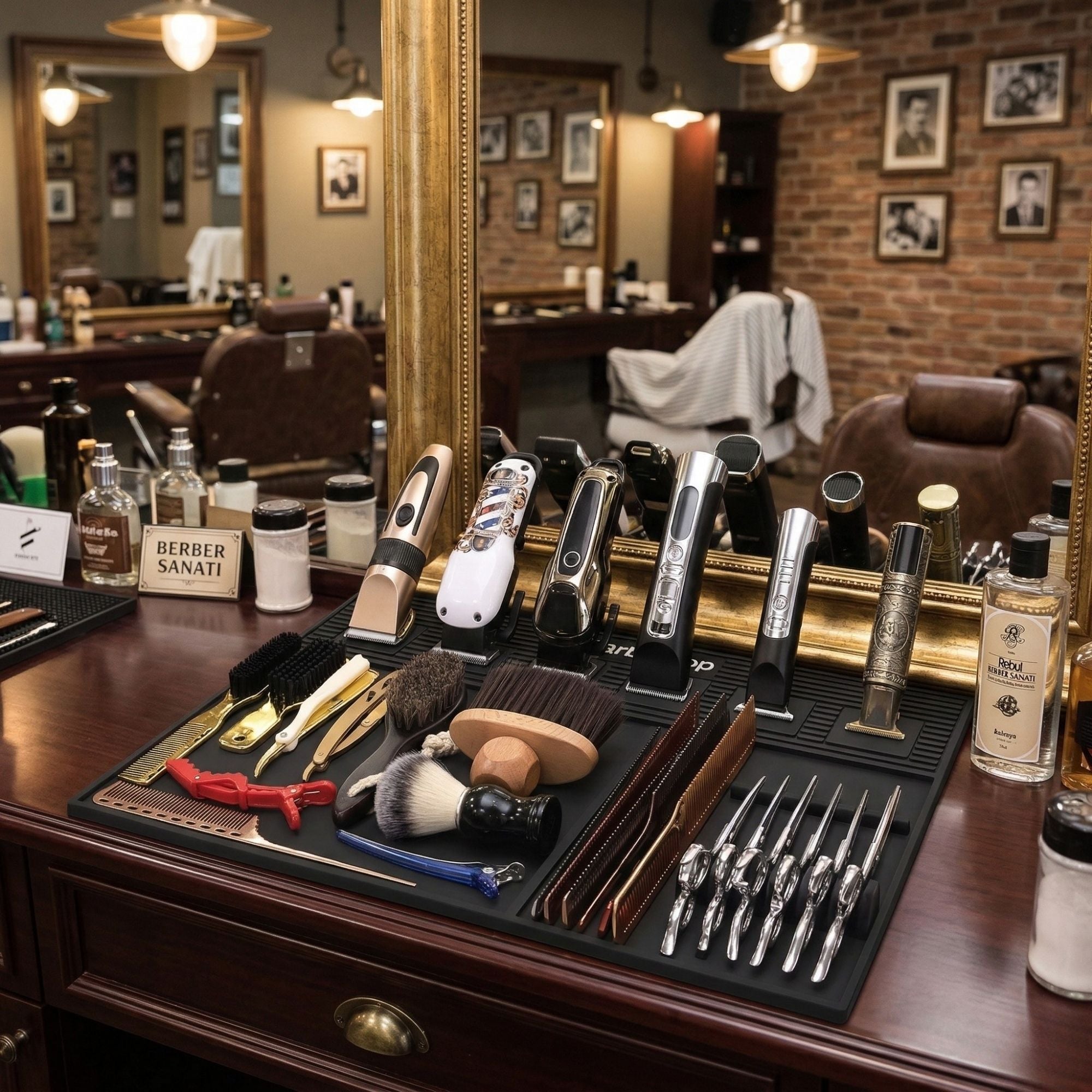 BarberTop - Multifunctional Magnetic Barber Station Mat