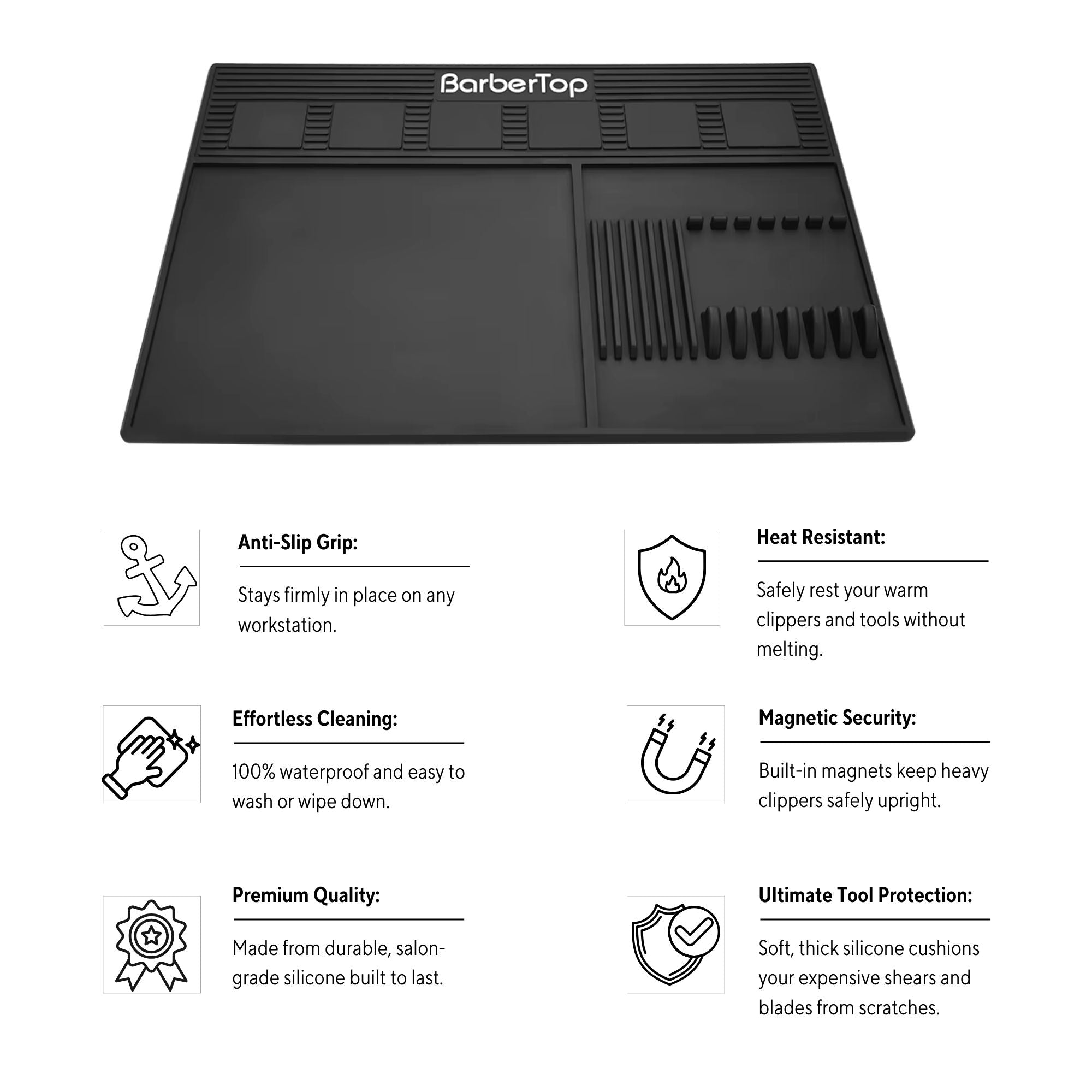 BarberTop - Multifunctional Magnetic Barber Station Mat