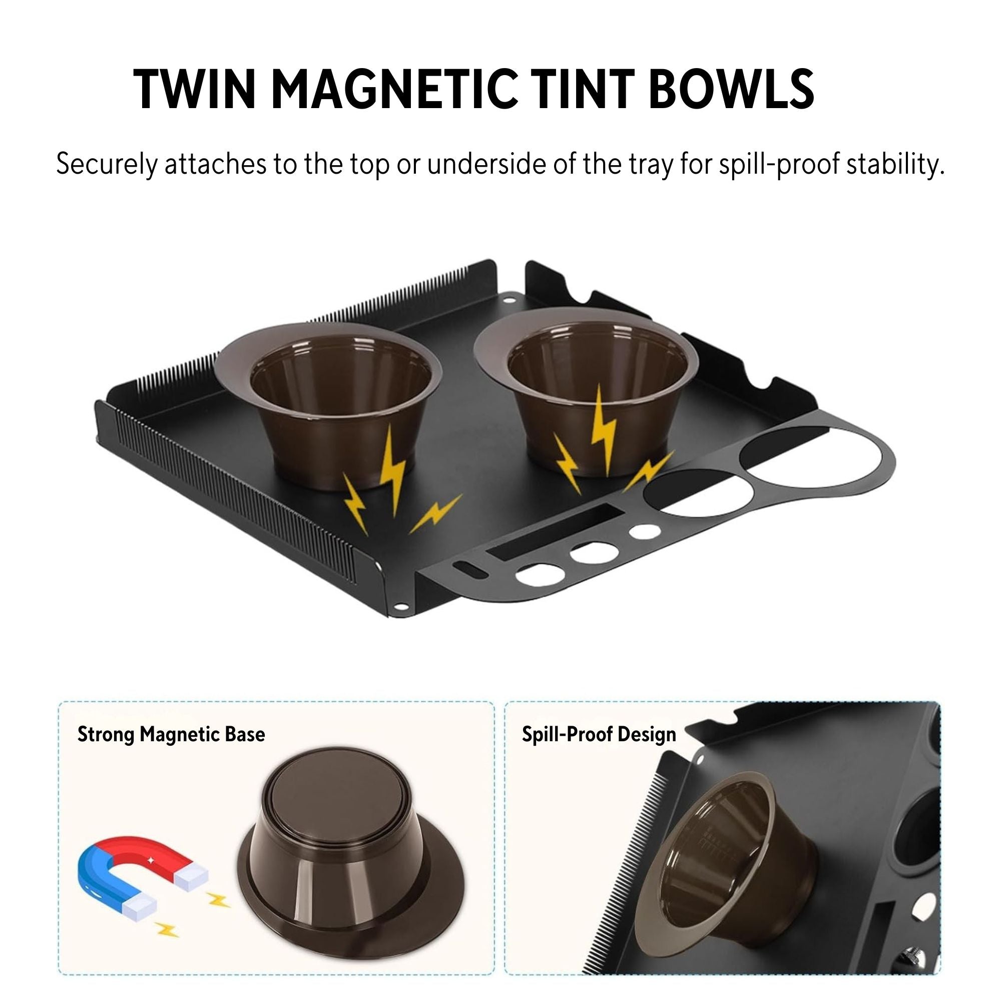 Gabri- Premium Metal Hairdressing Trolley with Magnetic Tint Bowls