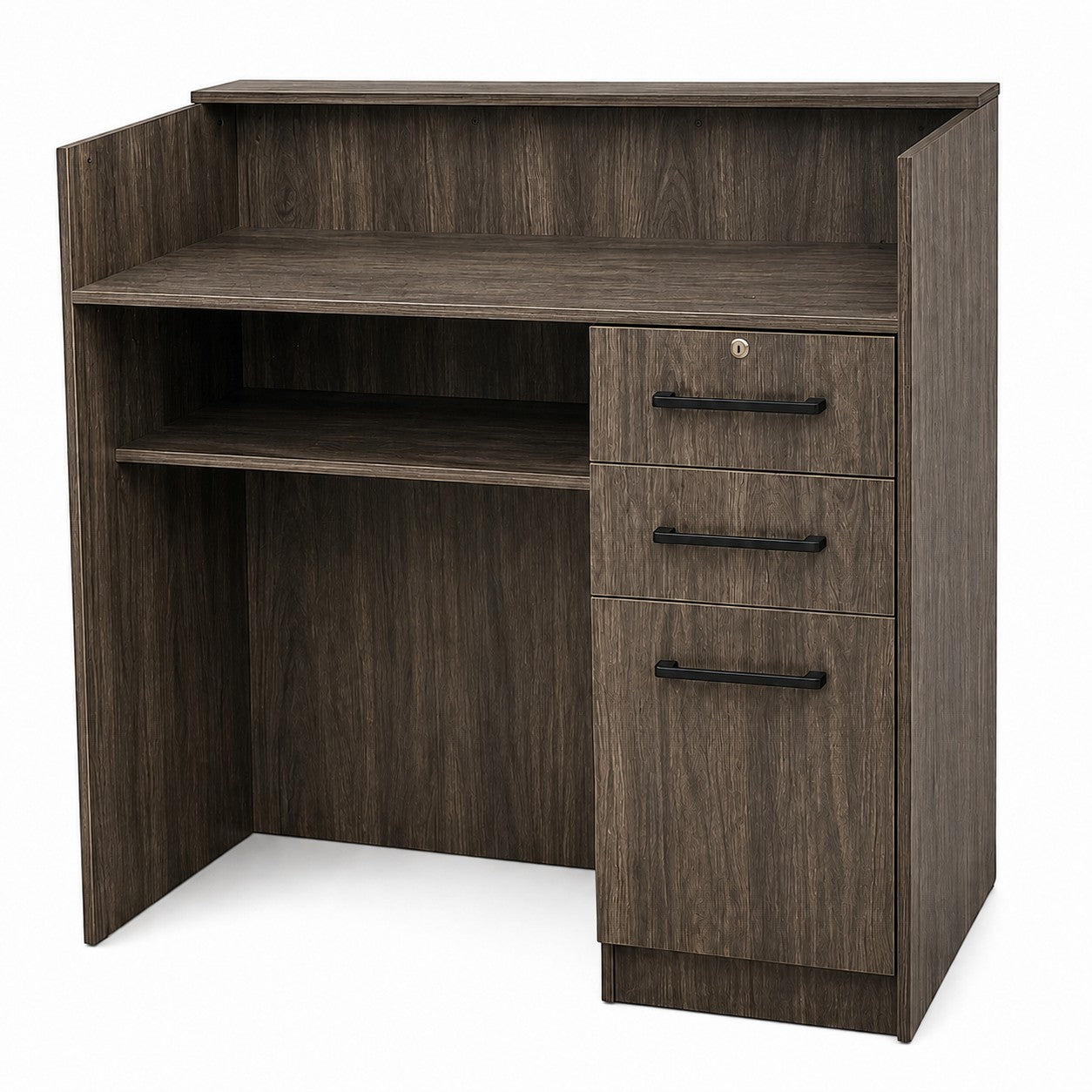 Reception Desk - Wood Effect Illuminated Counter