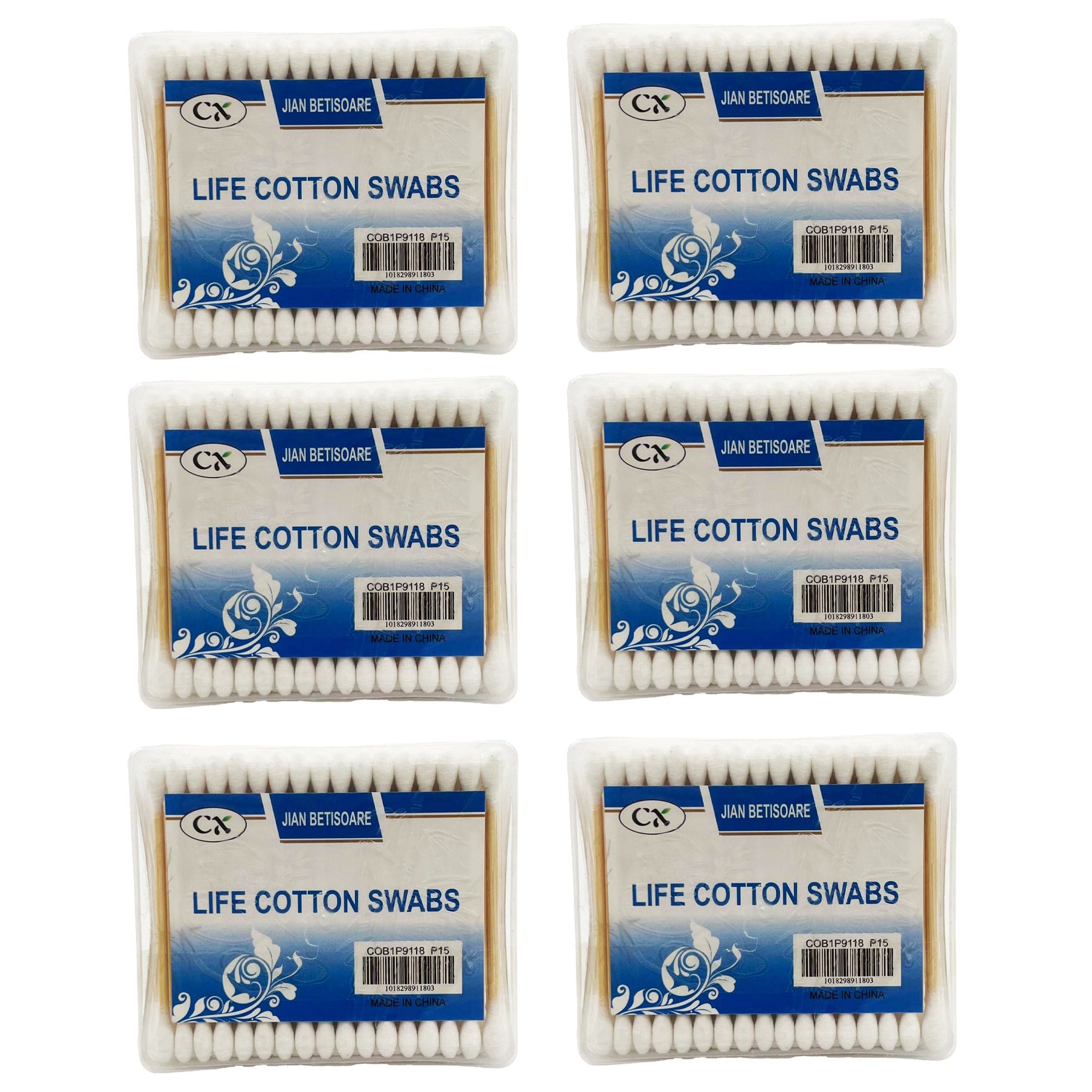 Eson - Disposable Double Heads Cotton Swabs Square 6 x 130Pcs - Eson Direct