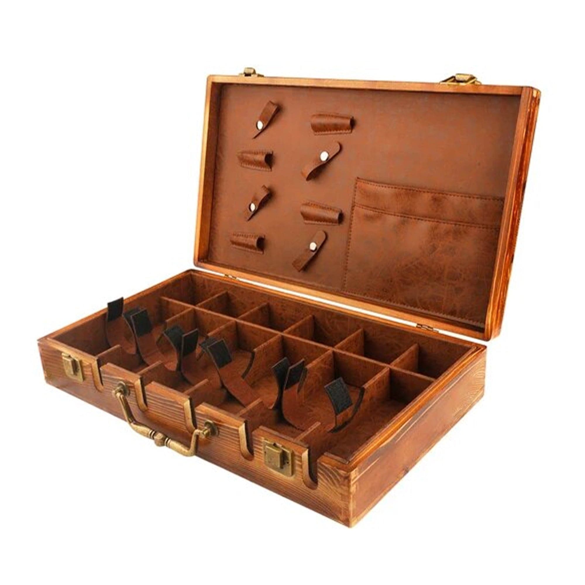 Eson - Hair Stylist Bag Barber Tools Carry Case Wooden