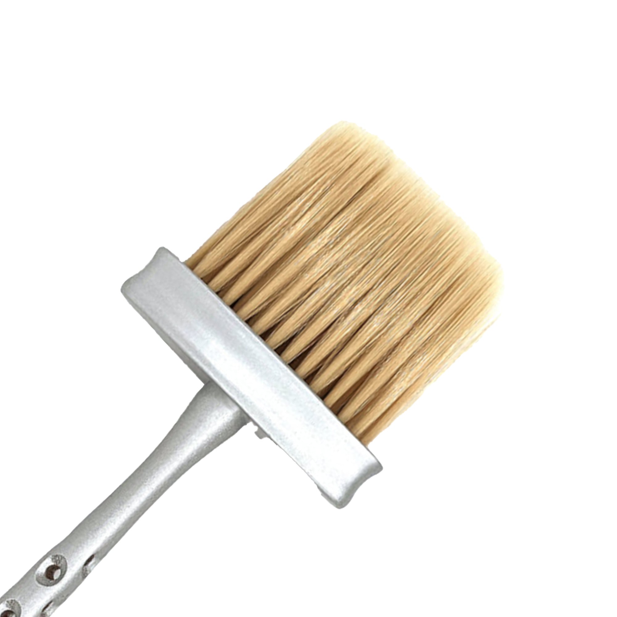 Eson - Long Handle Wooden Neck Duster Brush 25x10cm (Silver)
