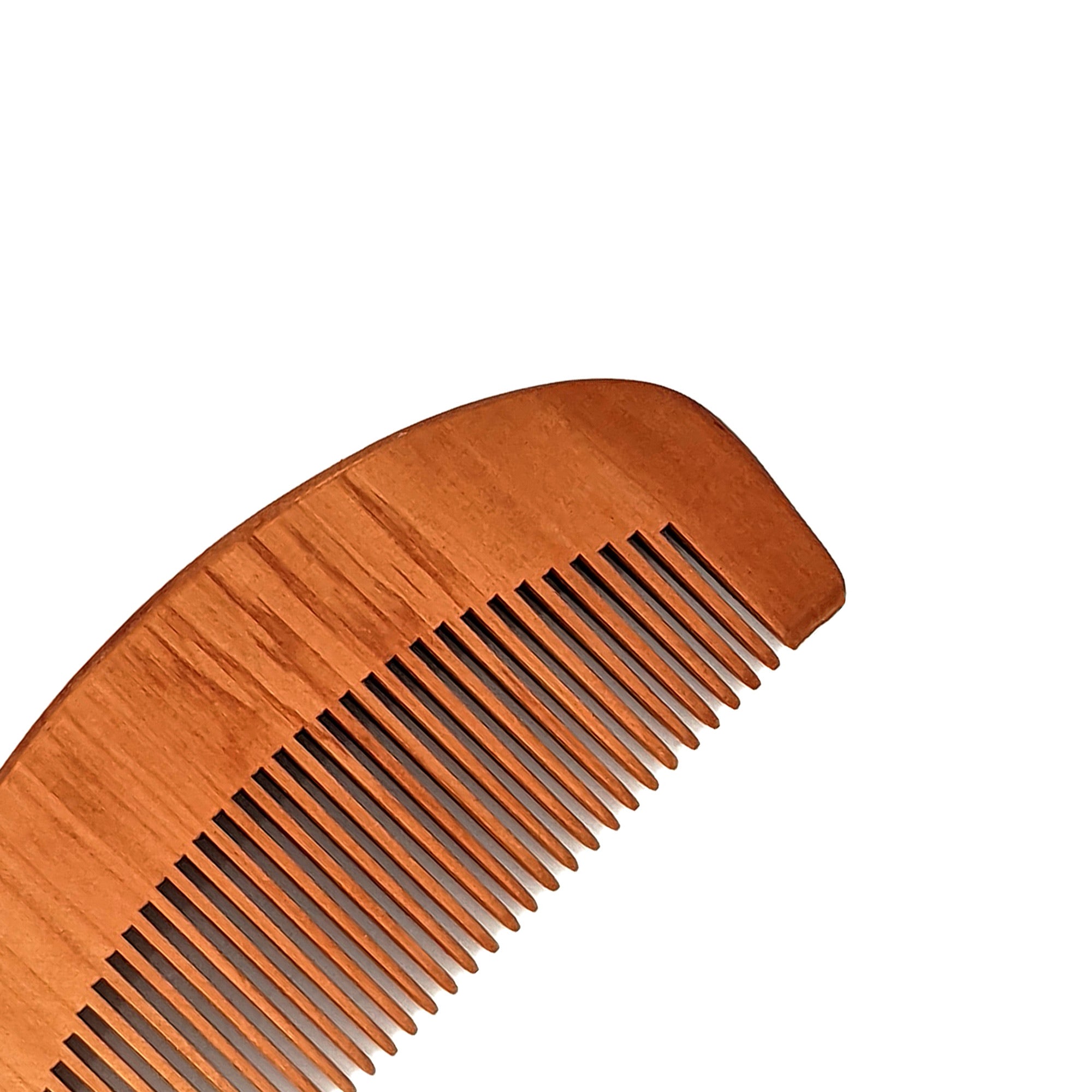 Eson - Moustache & Beard Comb Natural Cherry Wood 12cm
