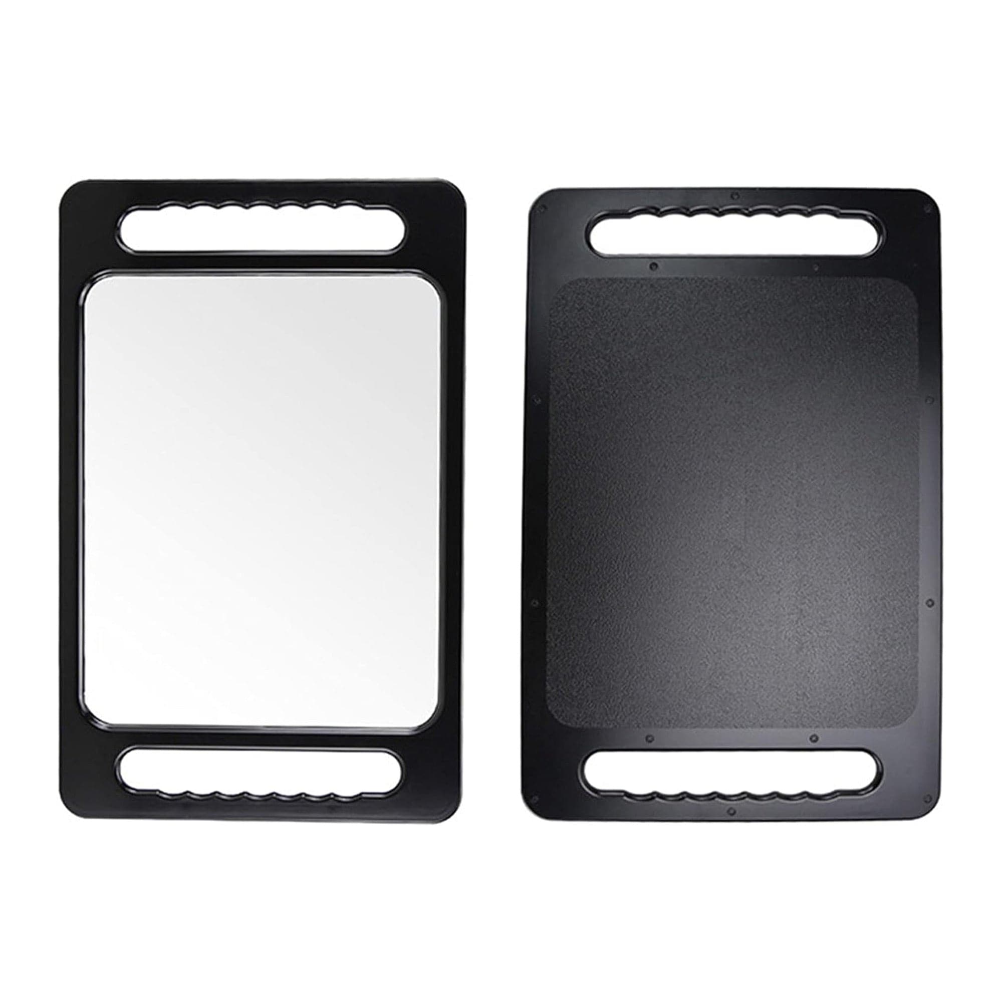 Eson - Two Handed Salon Mirror Plastic Black 40.6x25.4cm
