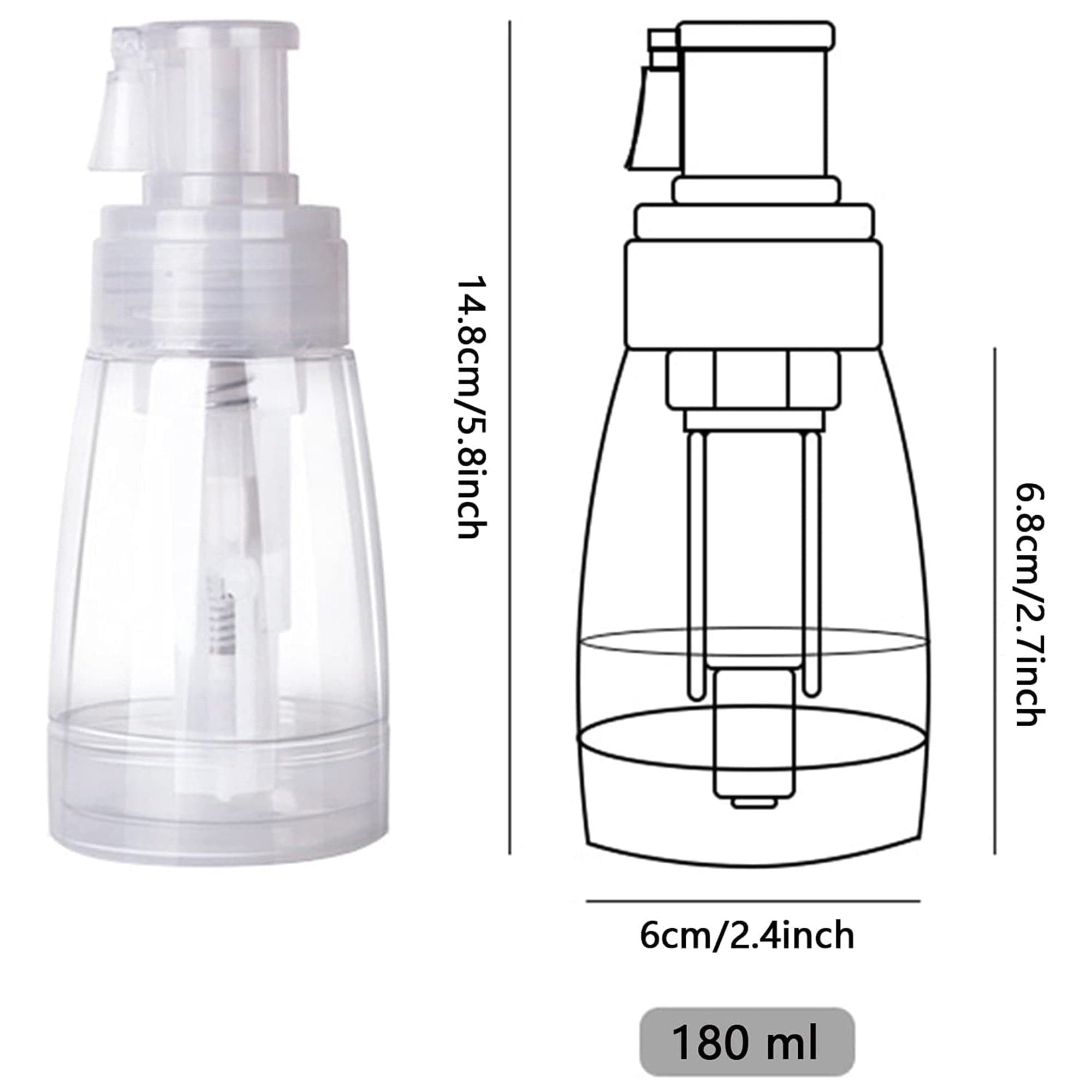 Eson - Powder Spray Bottle Empty Refillable Locking Nozzle 180ml