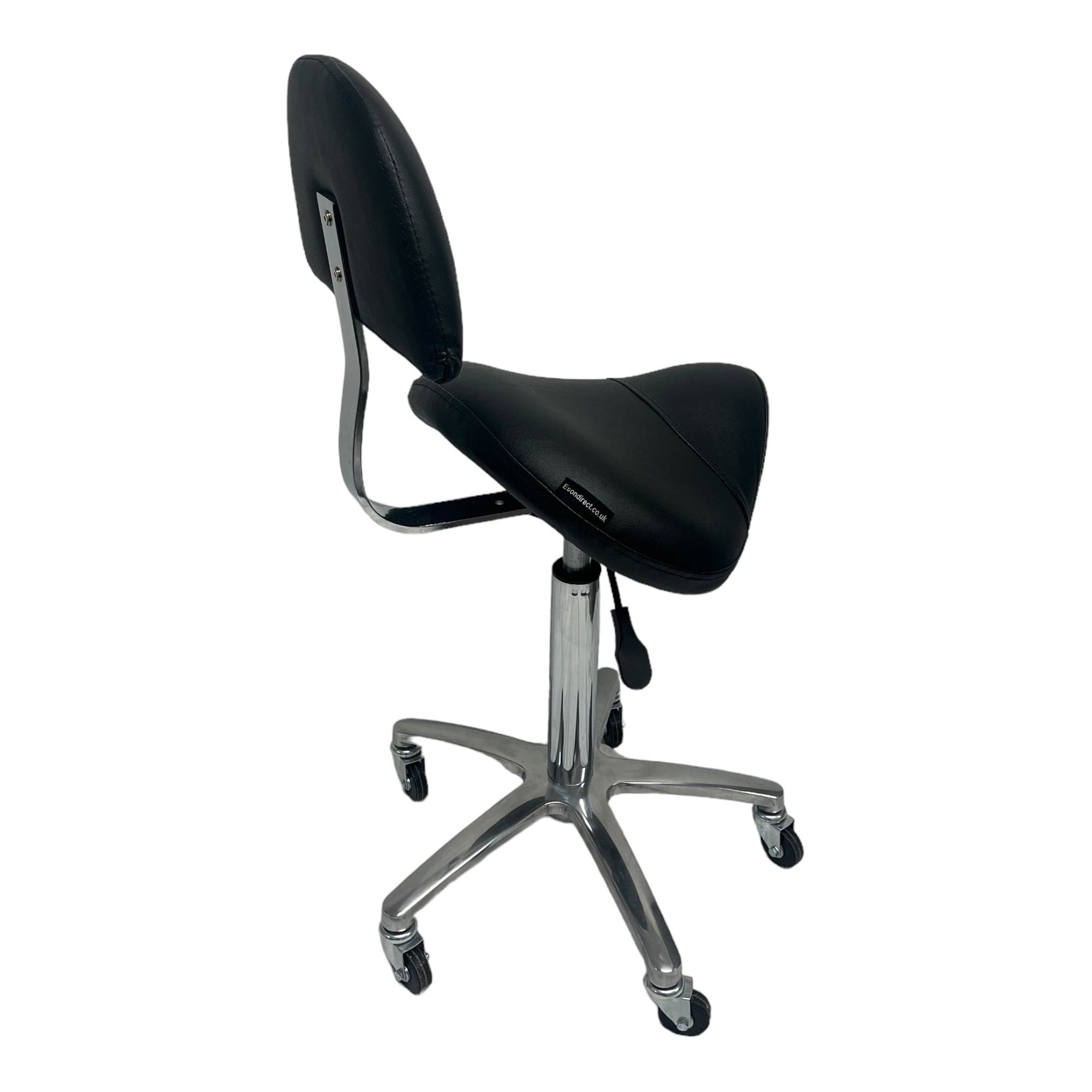 Eson - Saddle Chair with Backrest Ergonomic Rolling Stool for Salon & Clinic