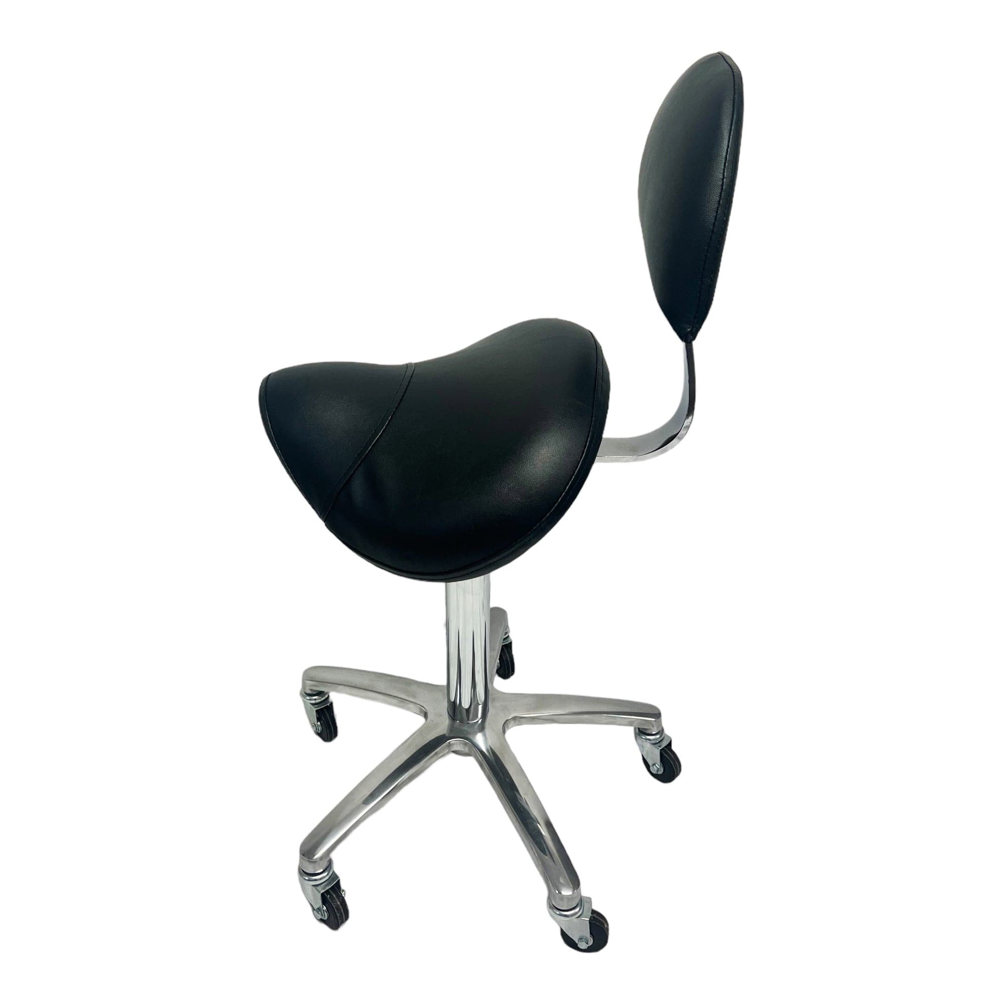 Eson - Saddle Chair with Backrest Ergonomic Rolling Stool for Salon & Clinic