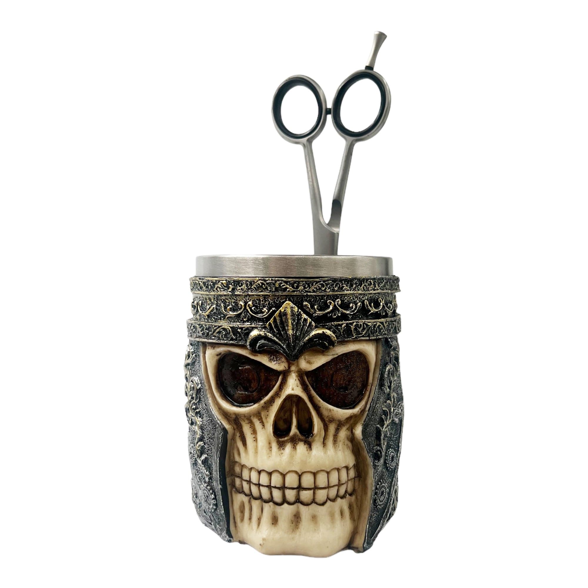 Eson - Scissors Holder Soldier Skull With Bristles
