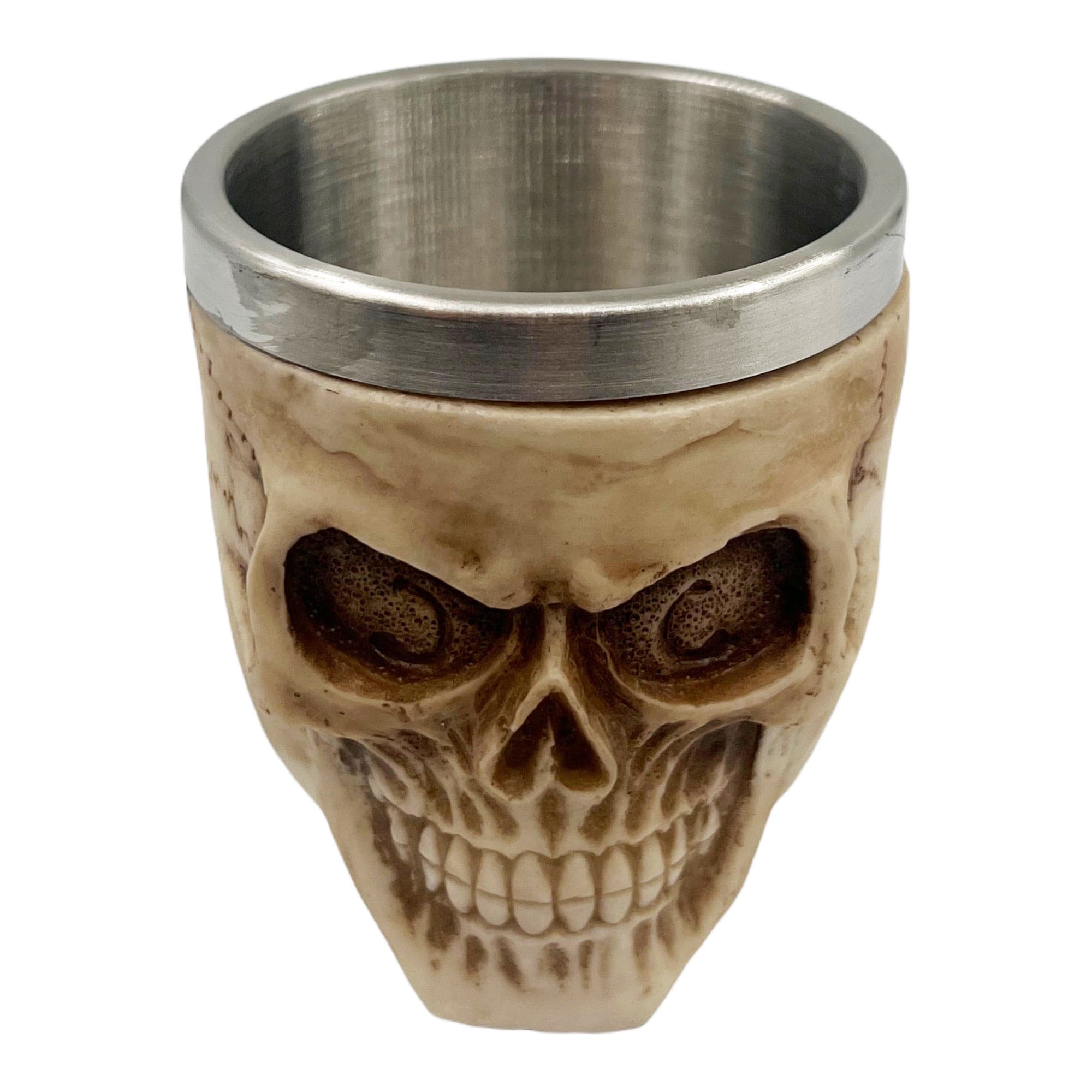 Eson - Shaving Bowl Stainless Steel Grinning Skull 8x7cm - Eson Direct