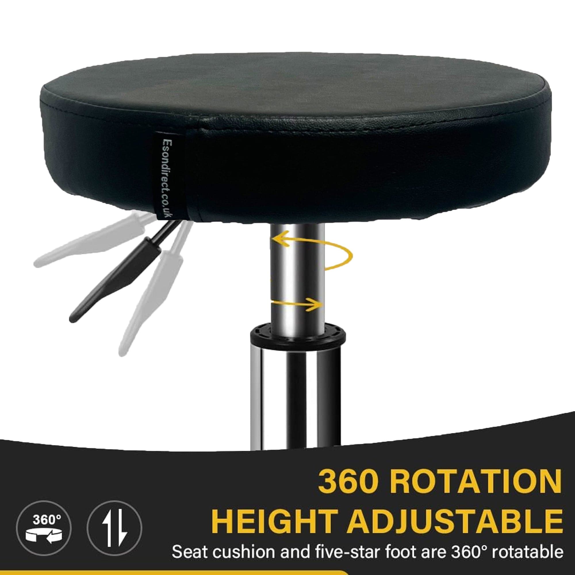Eson - Salon & Beauty Stool Height Adjustable Swivel Chair with Wheels