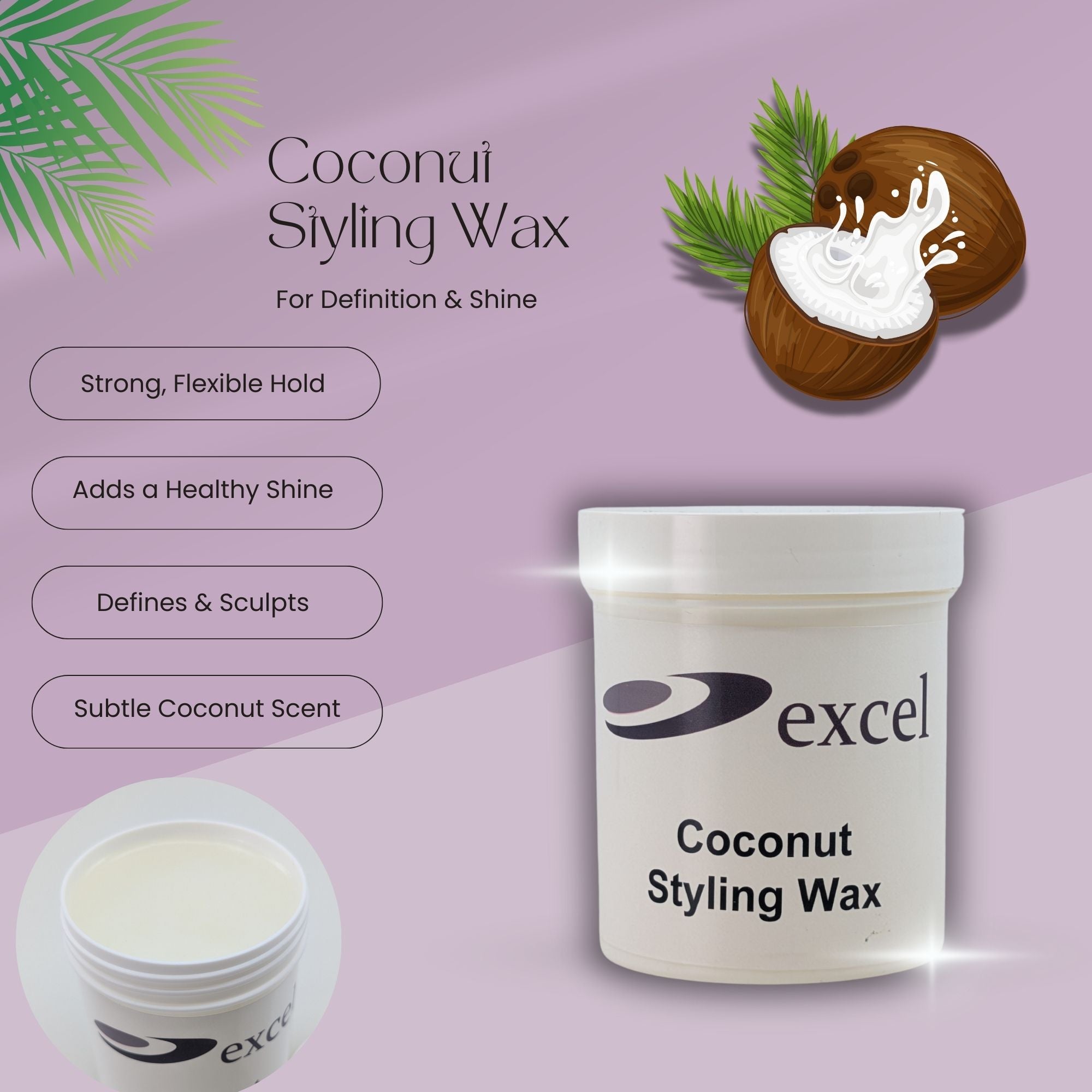 Excel - Styling Wax Coconut 195ml