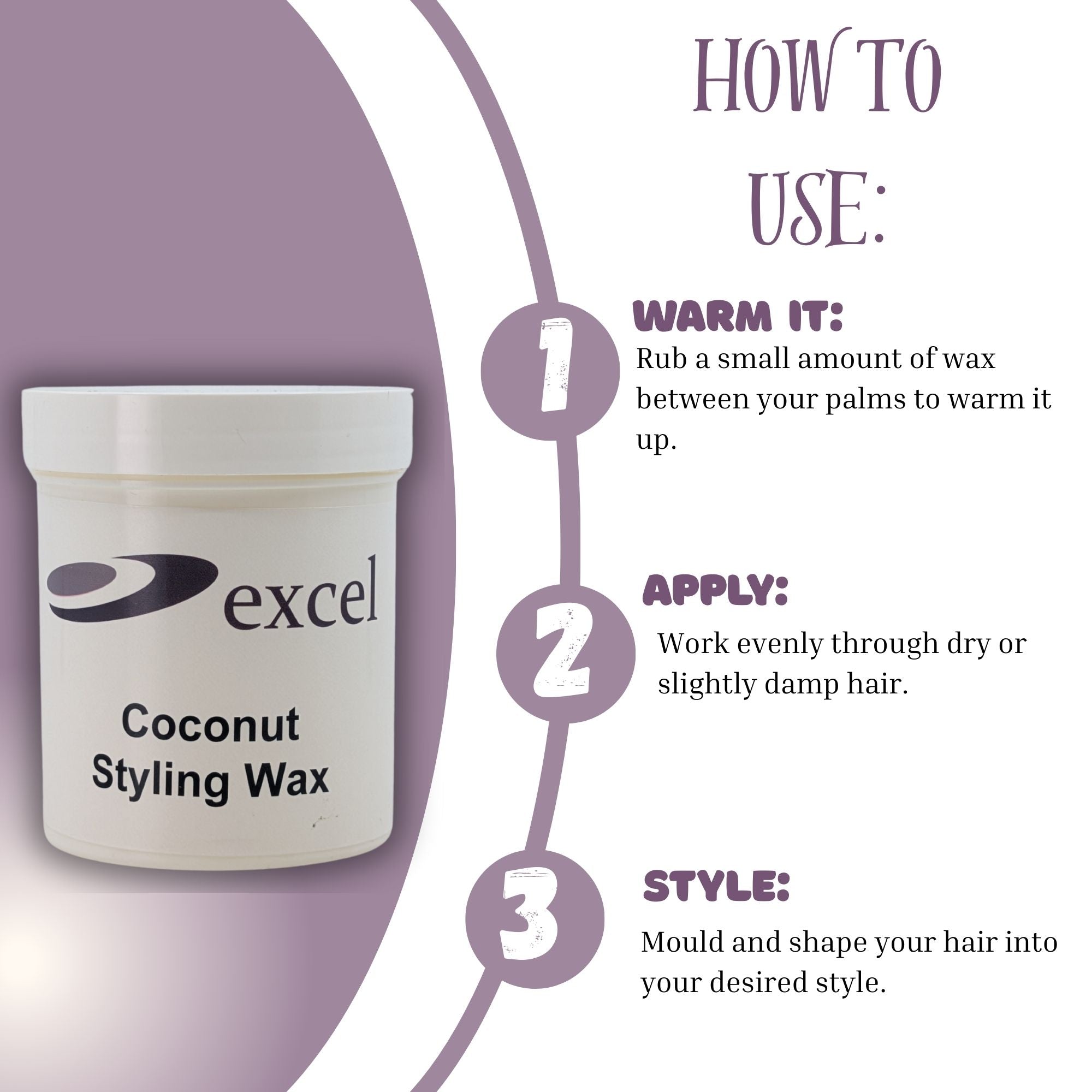 Excel - Styling Wax Coconut 195ml