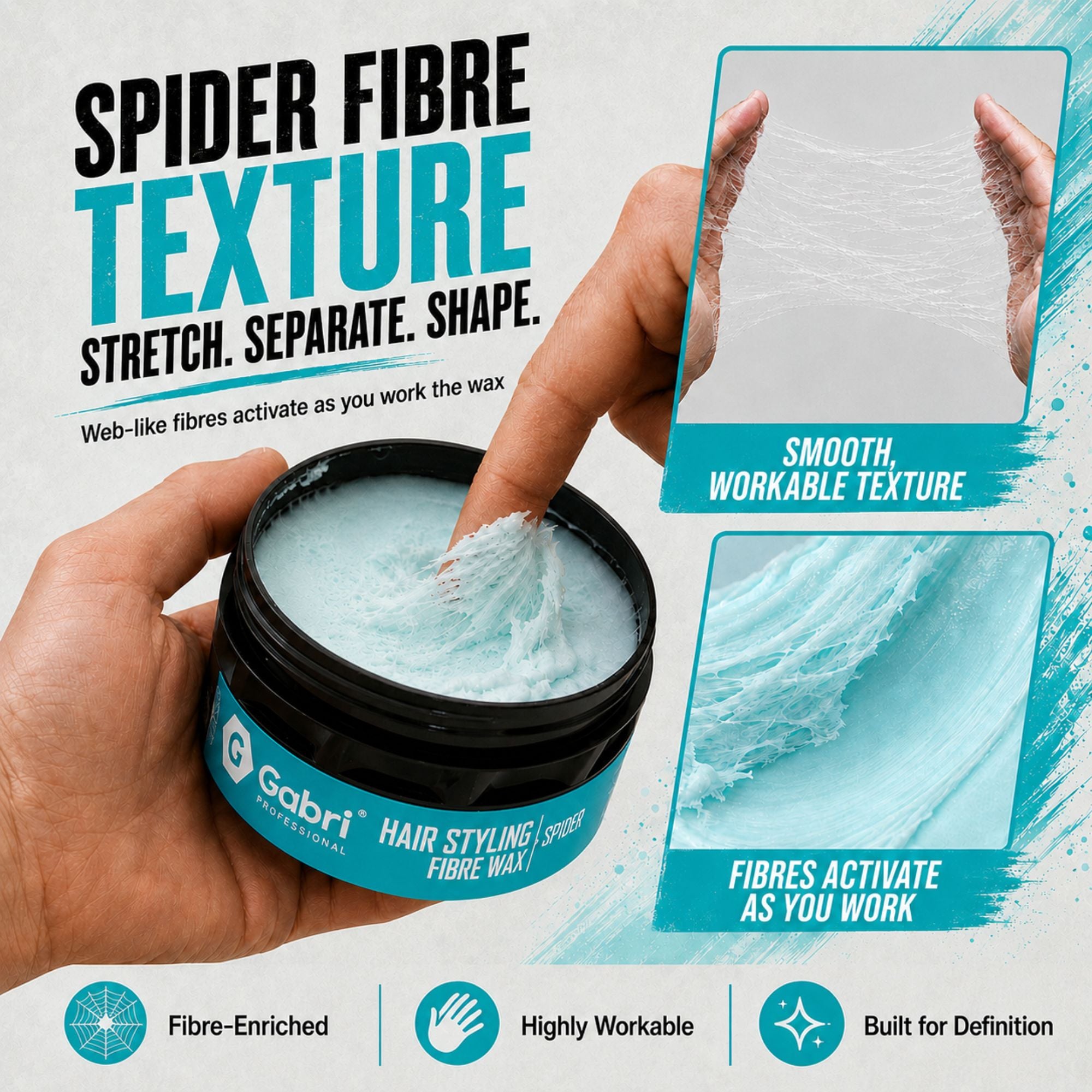 Gabri Professional - Hair Styling Fibre Wax Spider 150ml