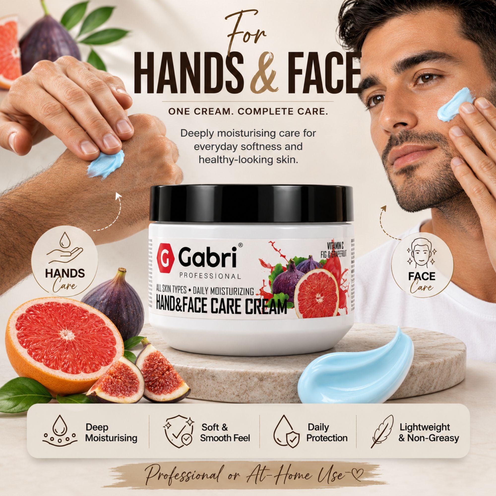 Gabri Professional - Hand & Face Care Cream Fig & Grapefruit 300ml