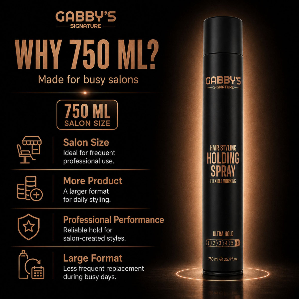 Gabby's Signature - Hair Styling Holding Spray 750ml