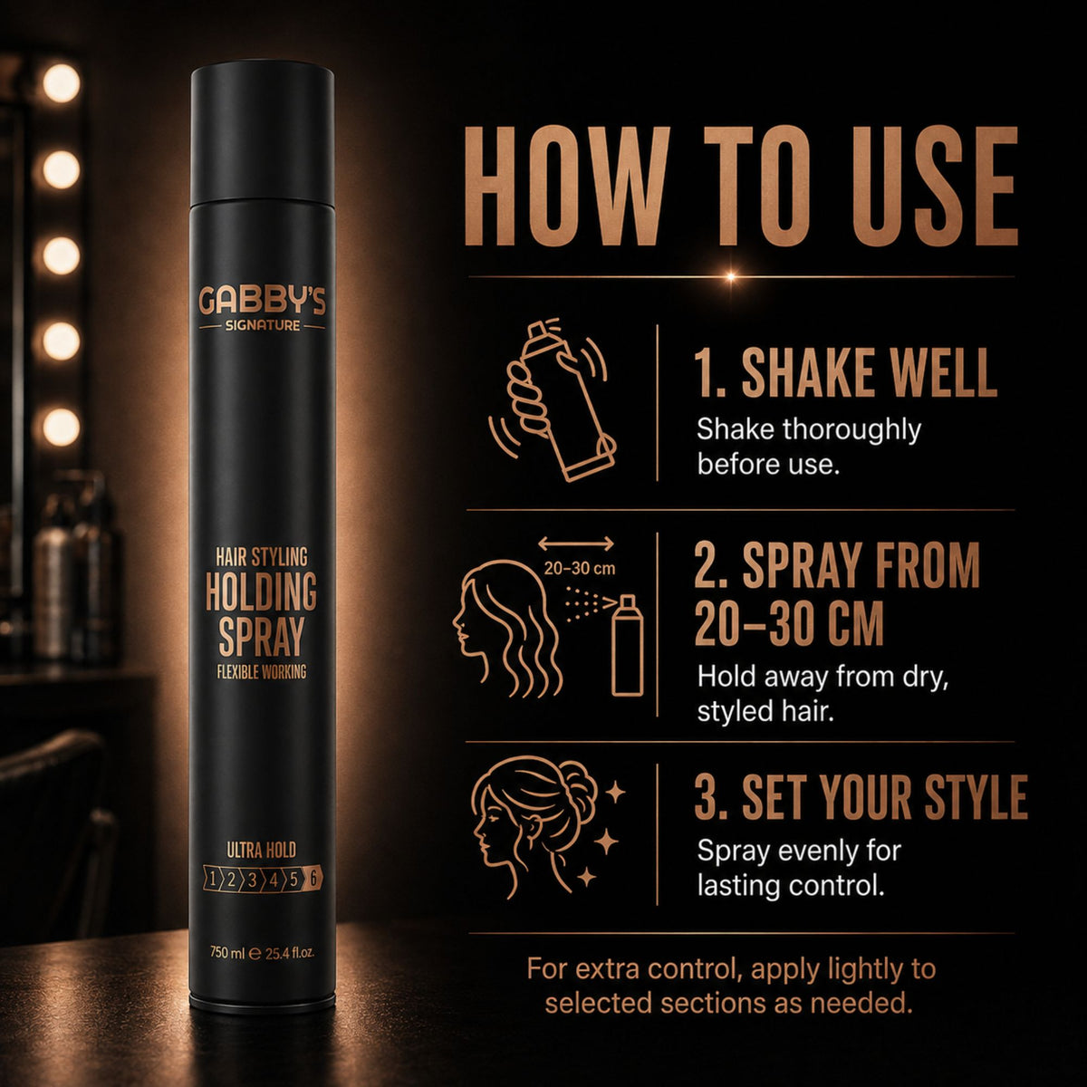 Gabby's Signature - Hair Styling Holding Spray 750ml