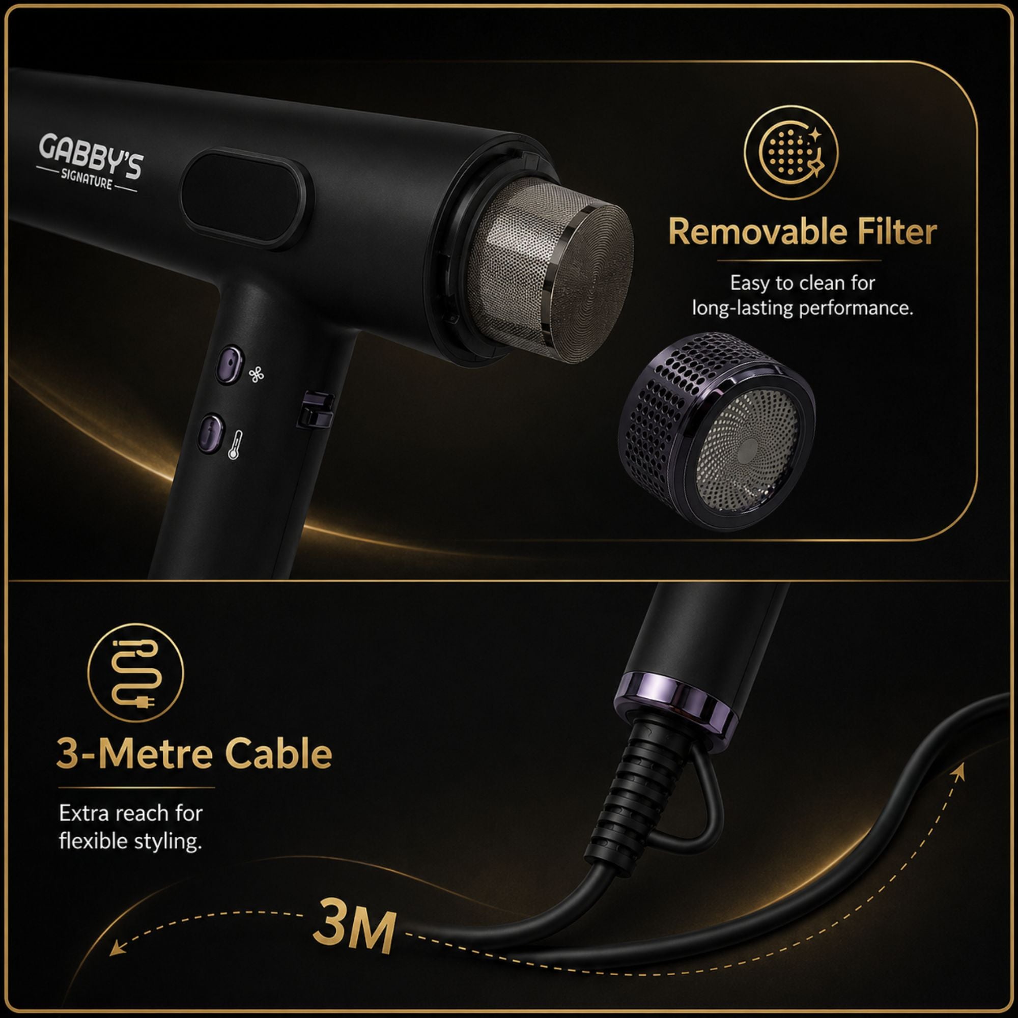 Gabby's Signature - ONXY Professional Hair Dryer