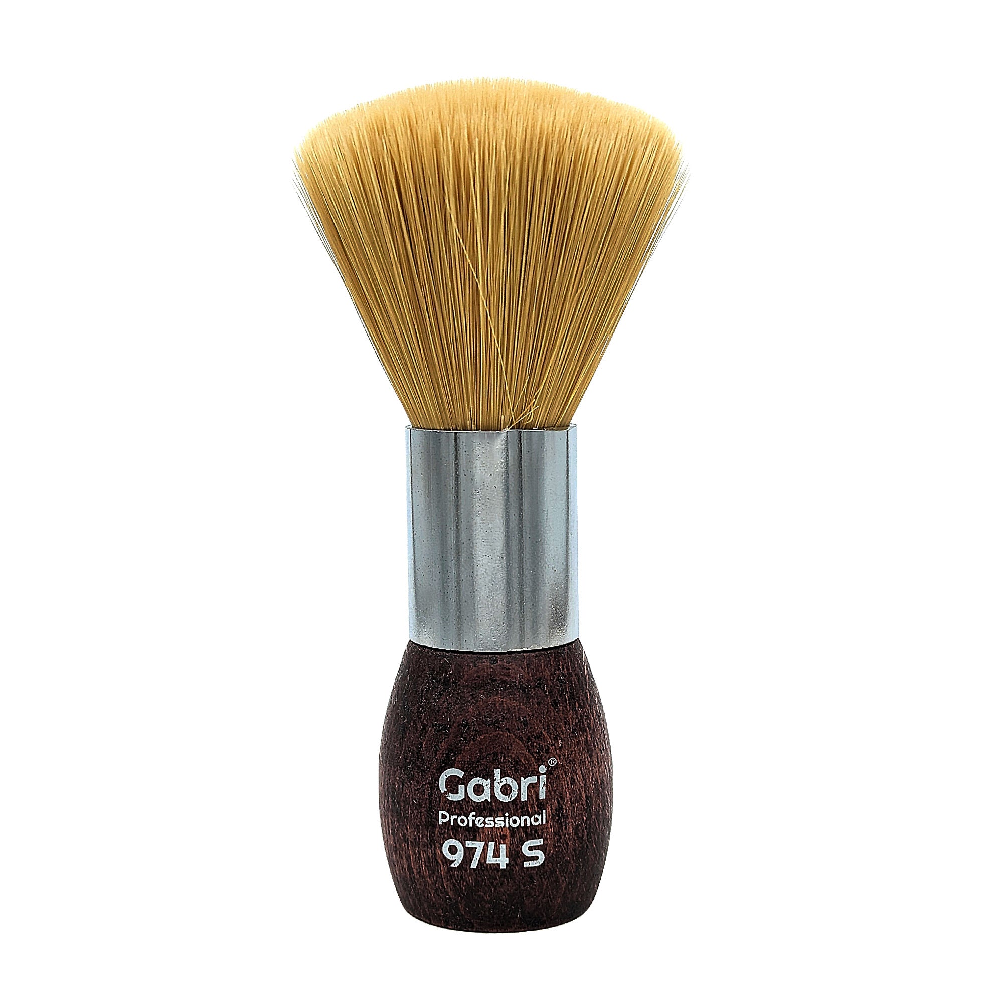 Gabri - Barber Neck Brush Authentic Dark Wooden Hand Made 974S 17cm