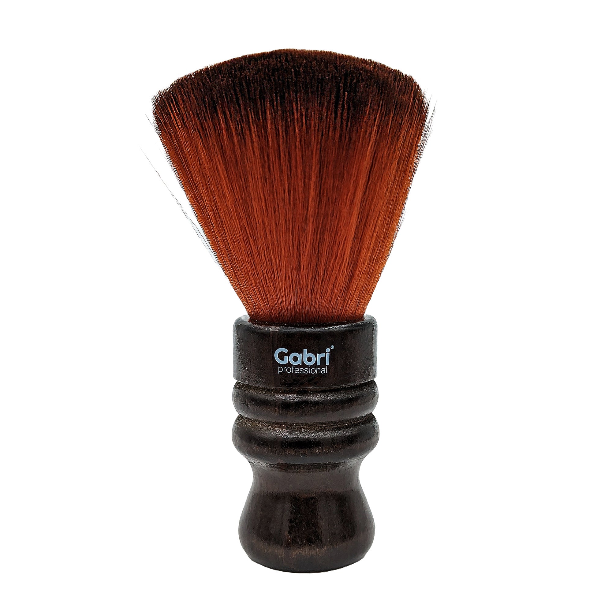 Gabri - Neck Duster Brush Red Bristles Dark Wood Handle 14.5cm