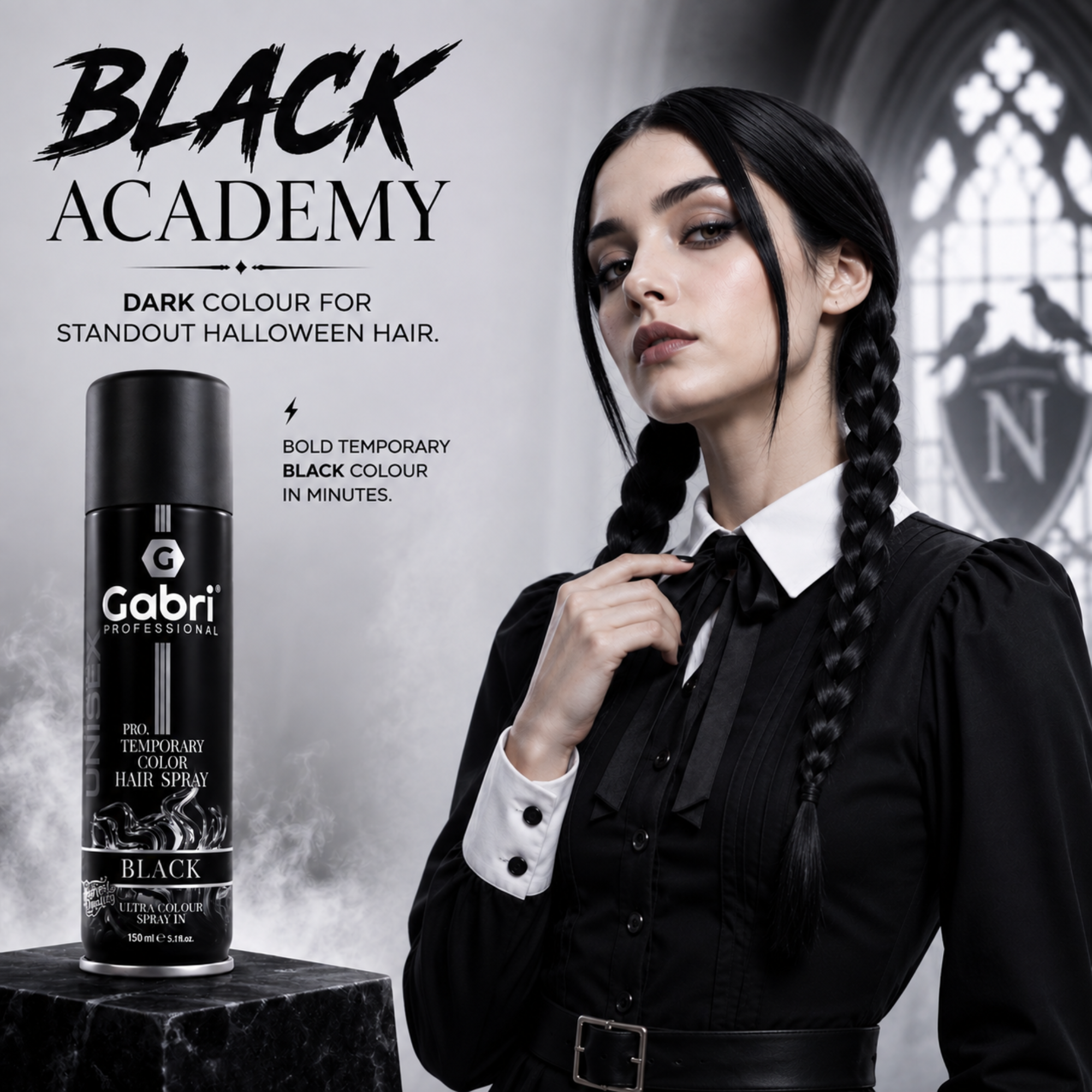 Gabri Professional - Pro Temporary Hair Colour Shimmer Spray Black 150ml