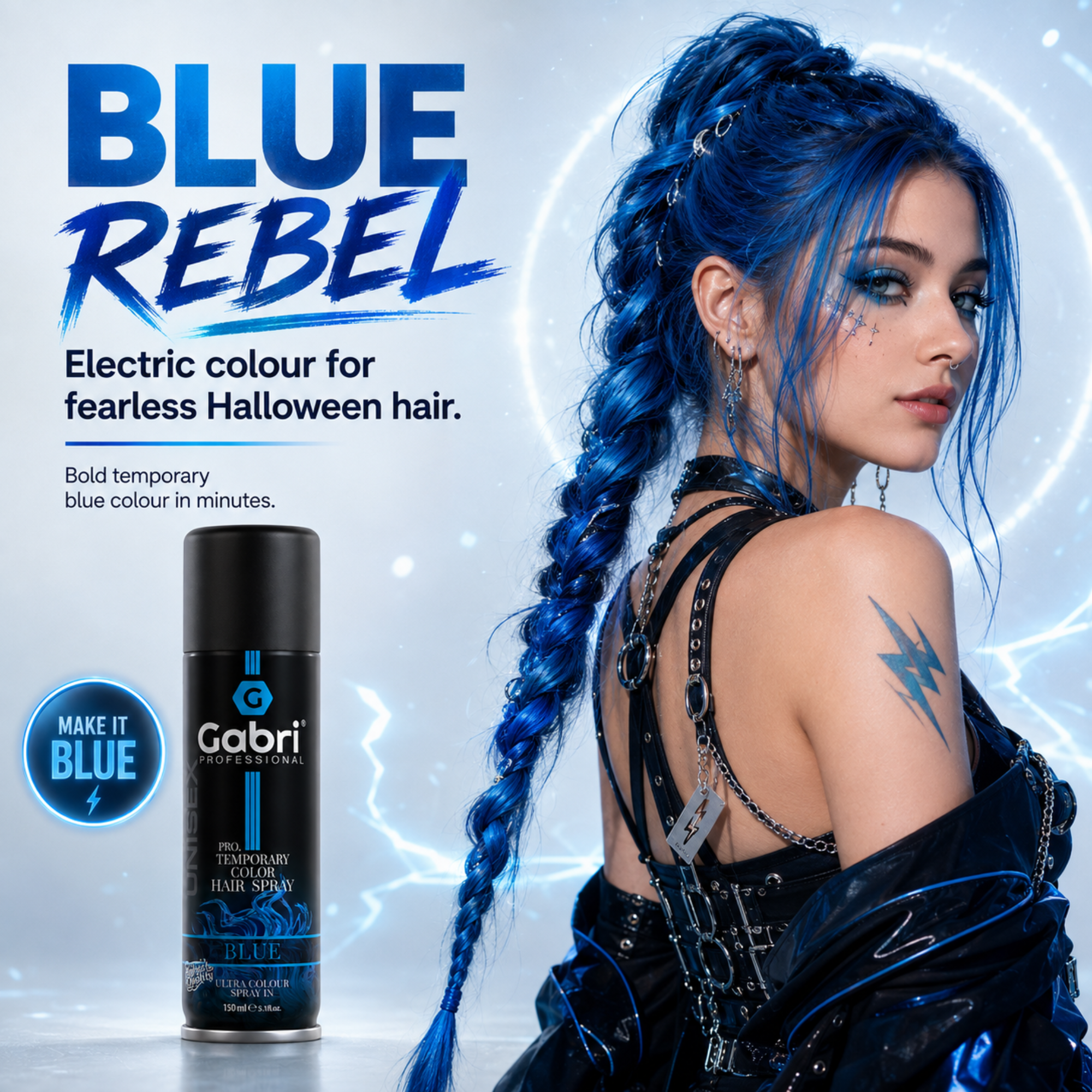 Gabri Professional - Pro Temporary Hair Colour Shimmer Spray Blue 150ml