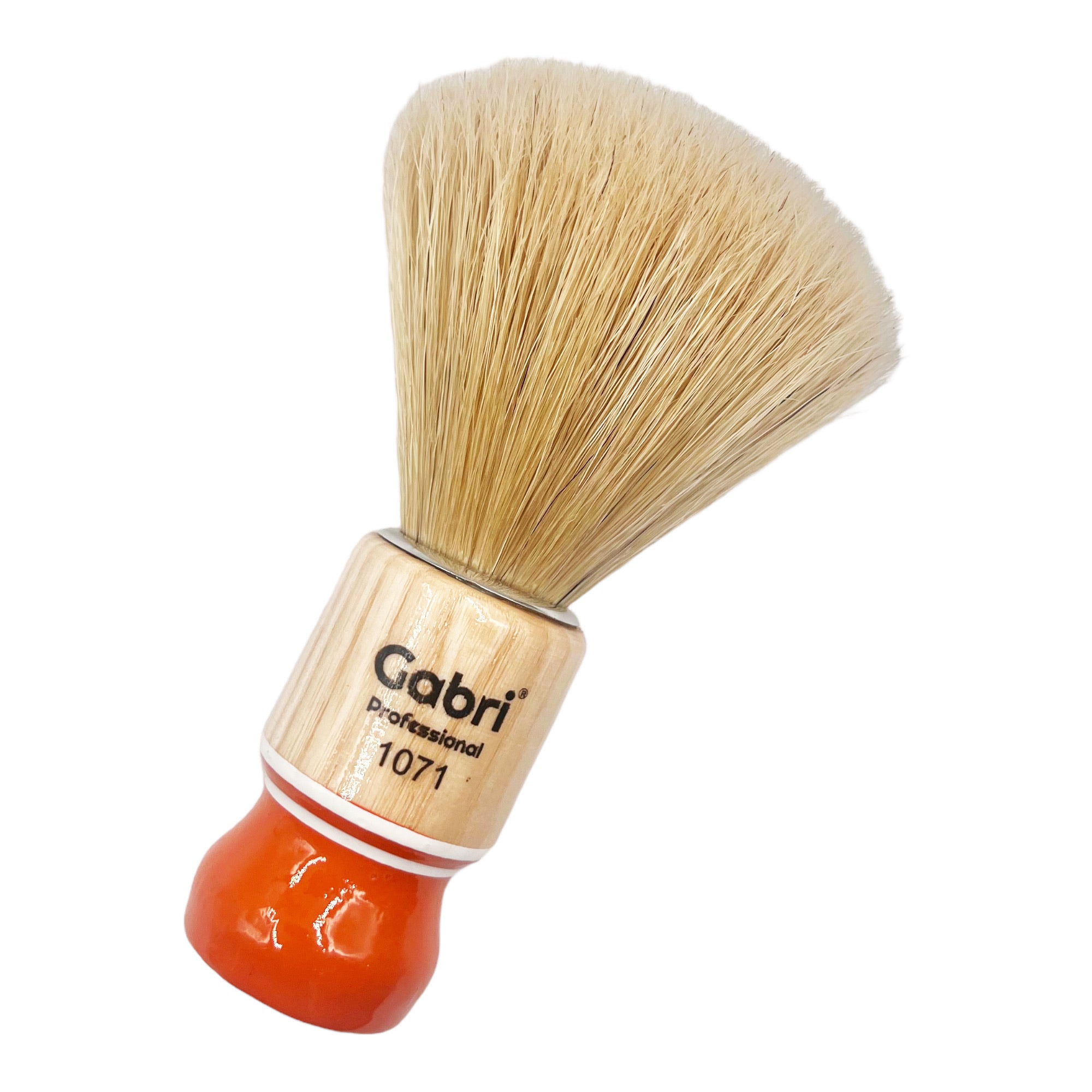 Gabri - Shaving Brush Authentic Wooden Hand Made 1071 (Orange) 13.5cm
