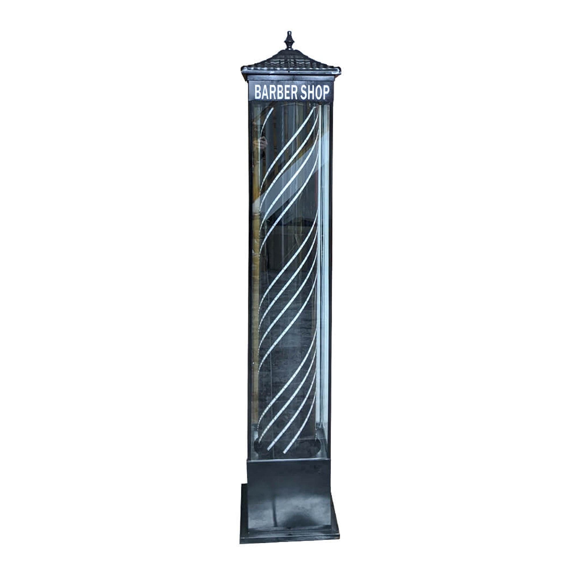 Gabri - Floor Barber Pole Lantern Style Digital Led Light 1.8m