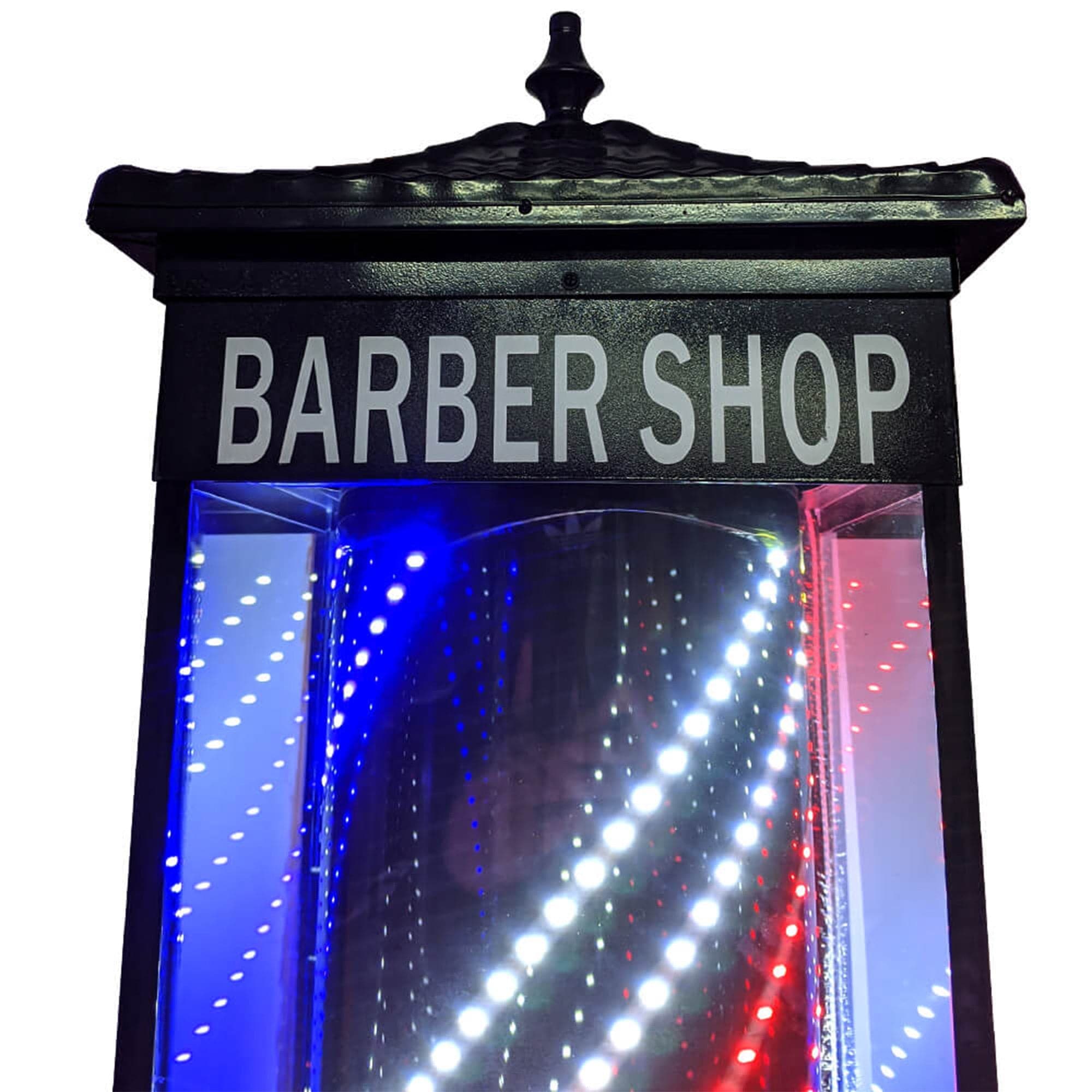 Gabri - Floor Barber Pole Lantern Style Digital Led Light 1.8m