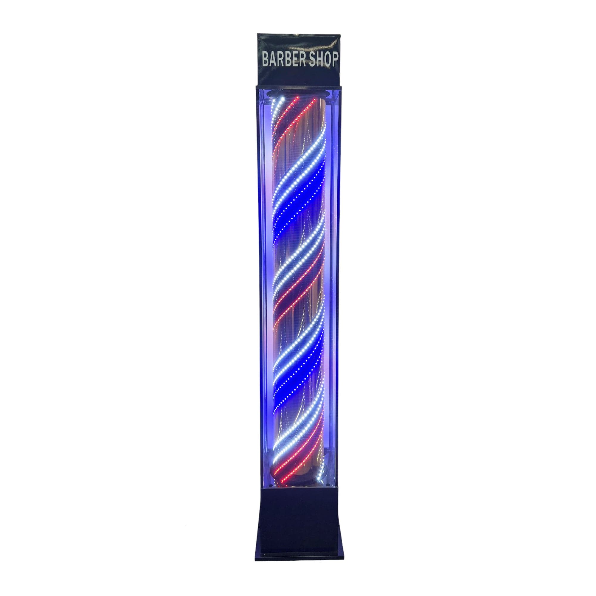 Gabri - Floor Barber Pole Lantern Style Digital Led Light 2.3m