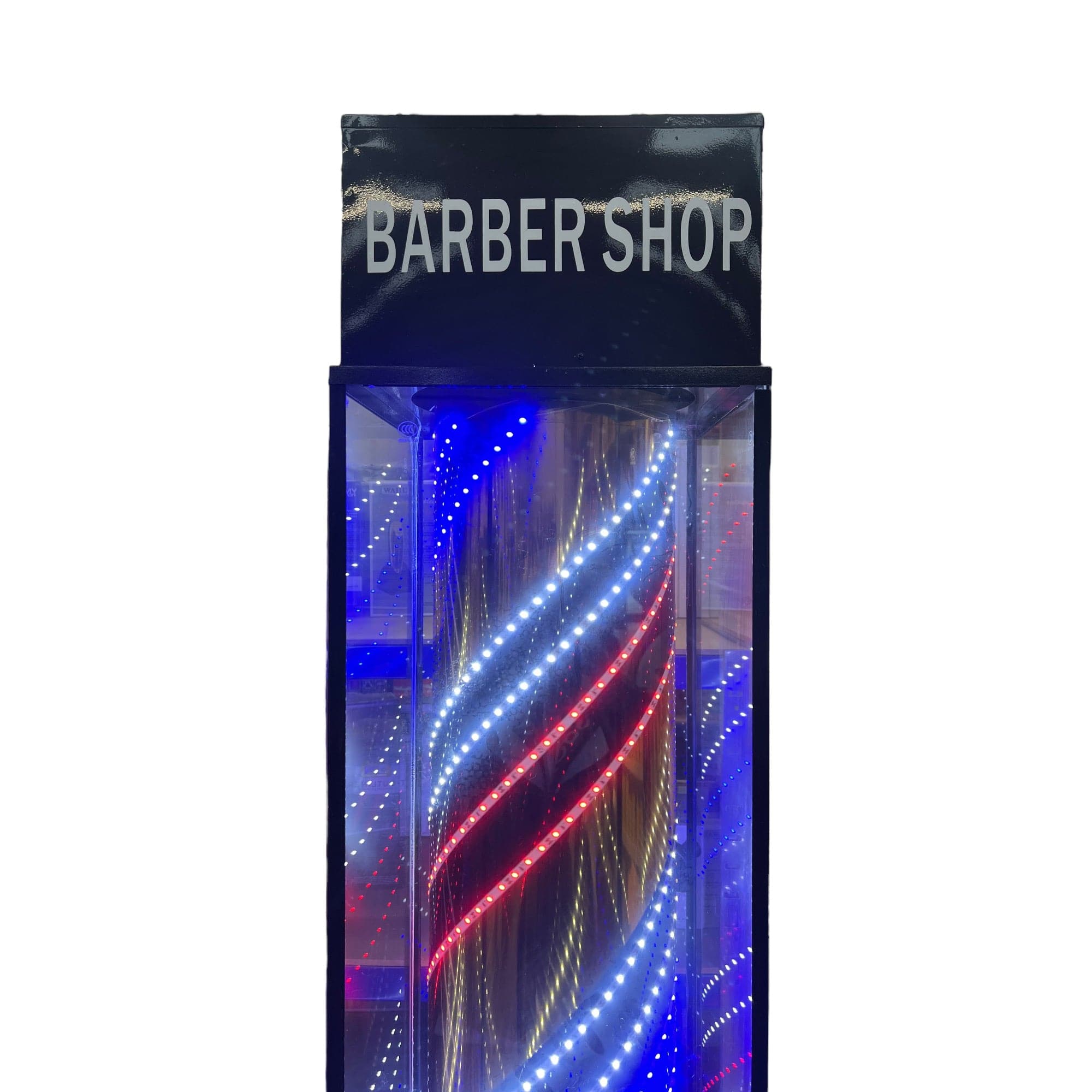 Gabri - Floor Barber Pole Lantern Style Digital Led Light 2.3m
