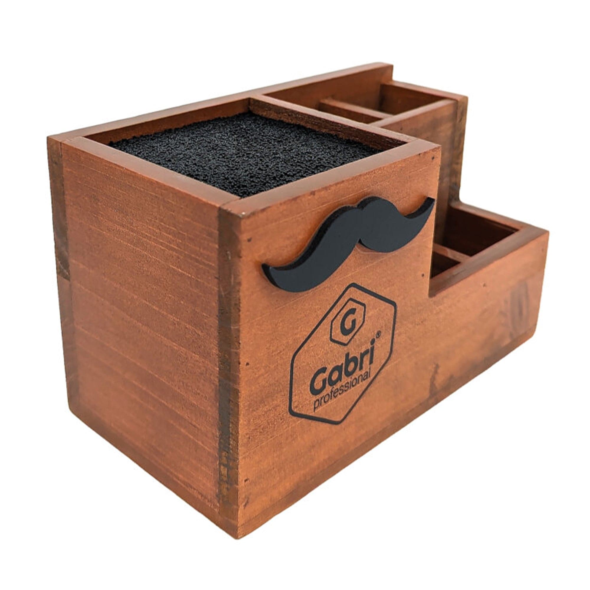 Gabri - Scissor & Brush Holder Wooden Stand