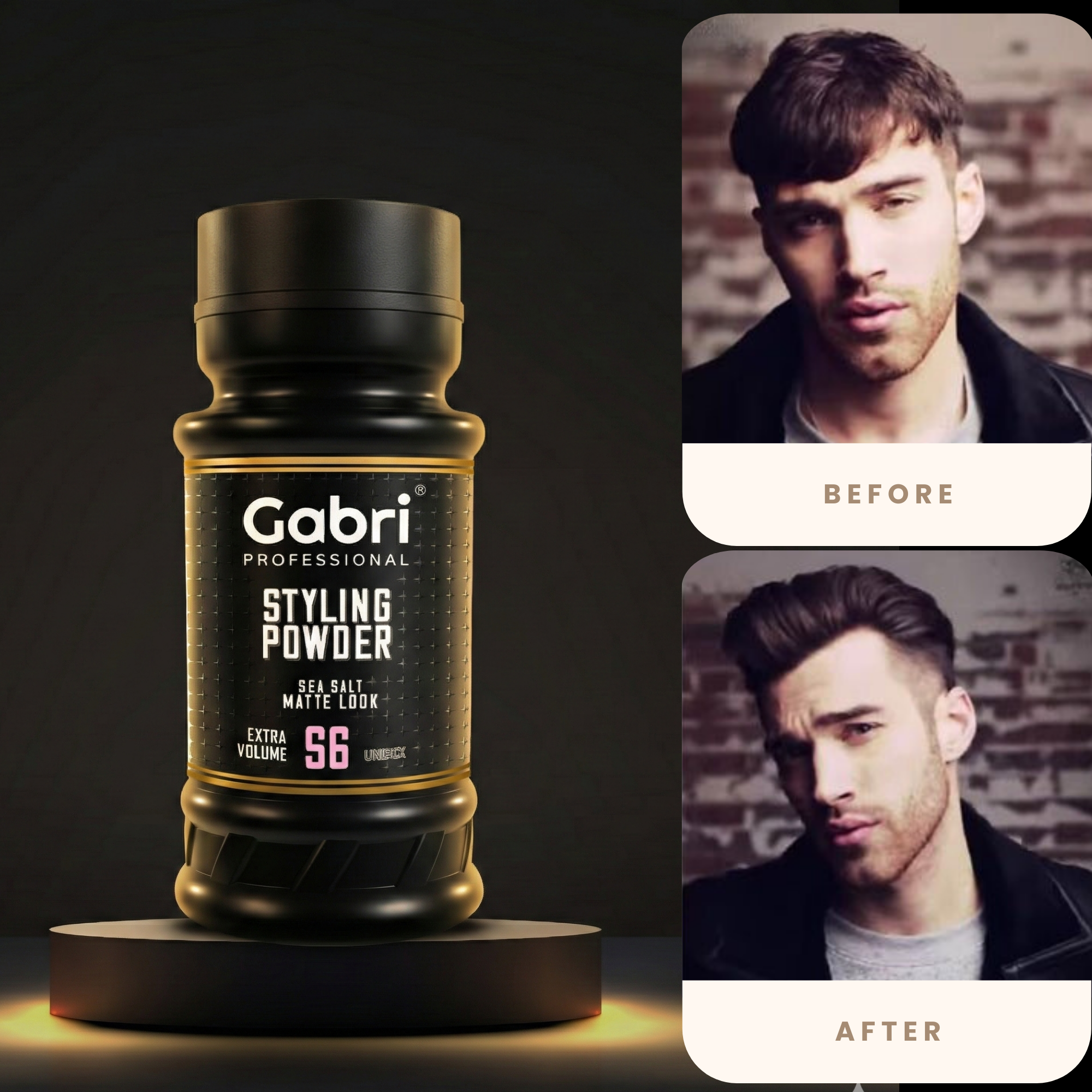 Gabri Professional - Hair Styling Powder Sea Salt Matte Look S6 Extra Volume 21g