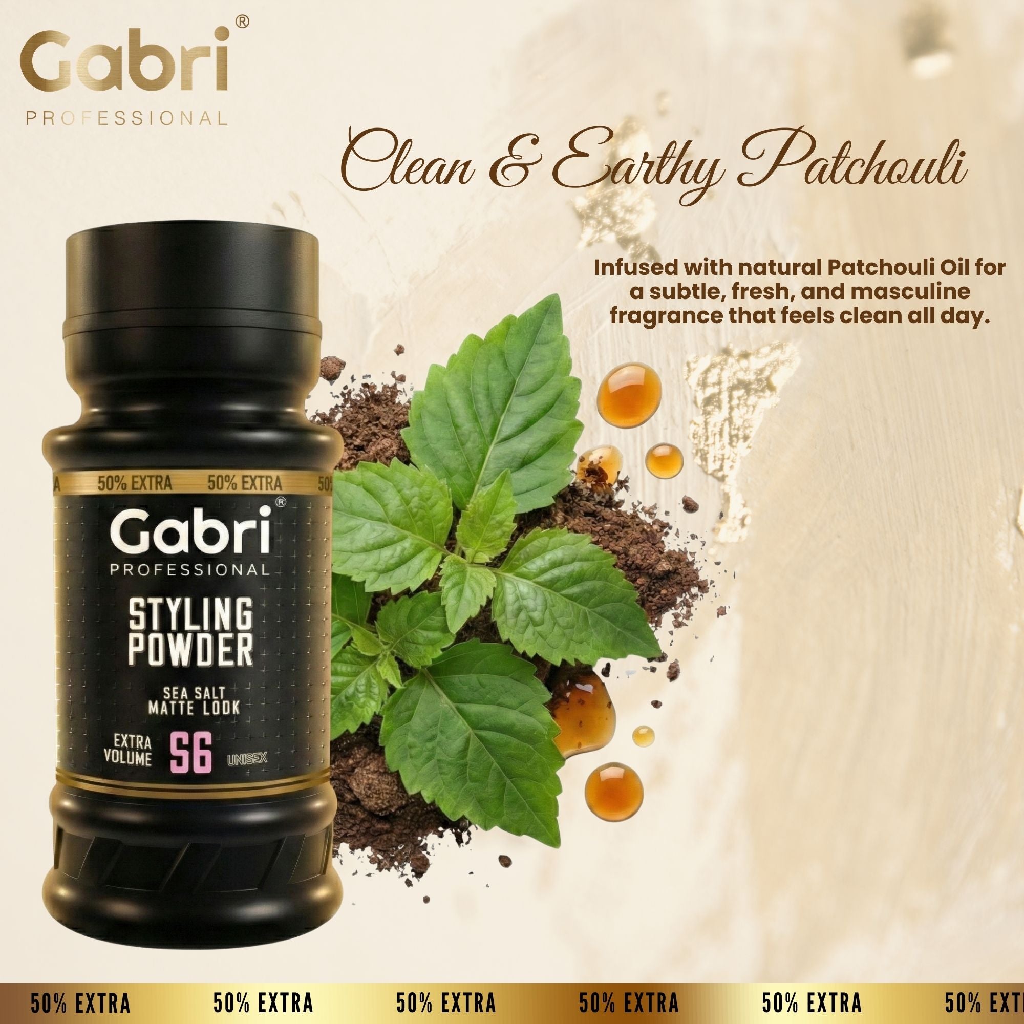 Gabri Professional - Hair Styling Powder Sea Salt Matte Look S6 Extra Volume 32g