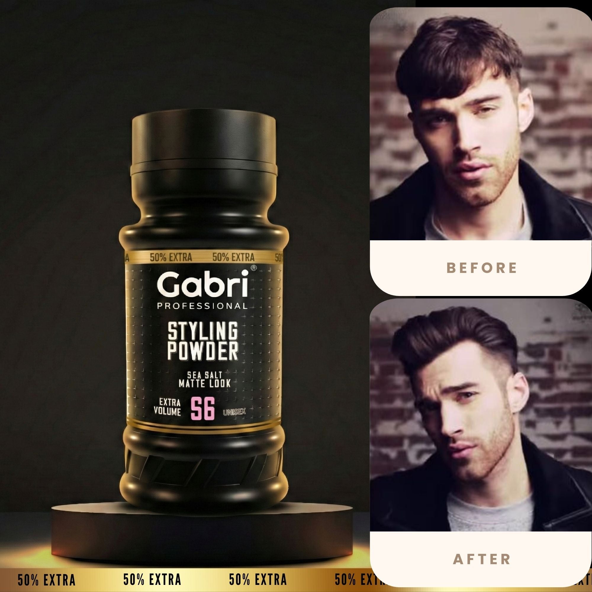 Gabri Professional - Hair Styling Powder Sea Salt Matte Look S6 Extra Volume 32g